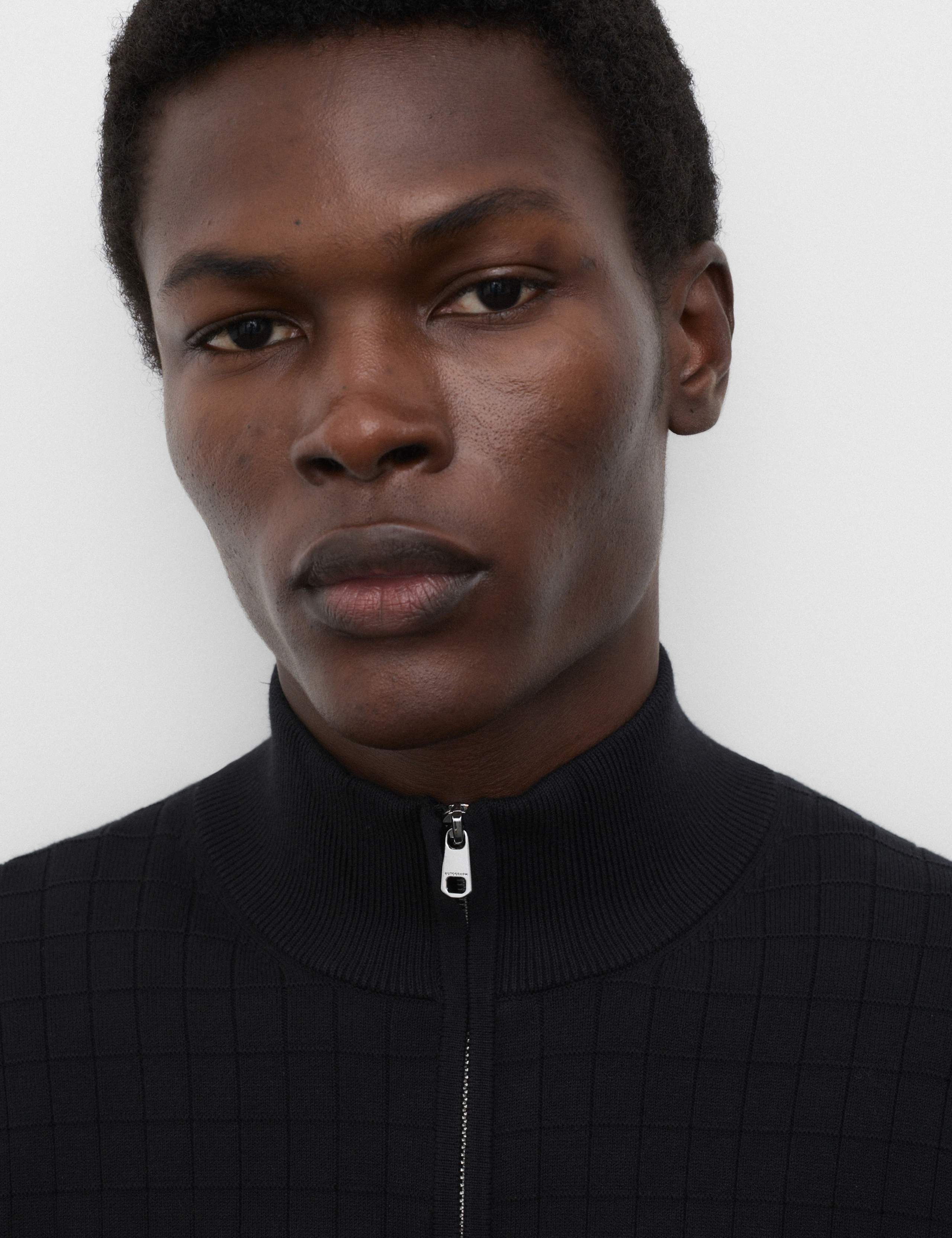 Performance Checked Texture Half Zip Jumper 7 of 7