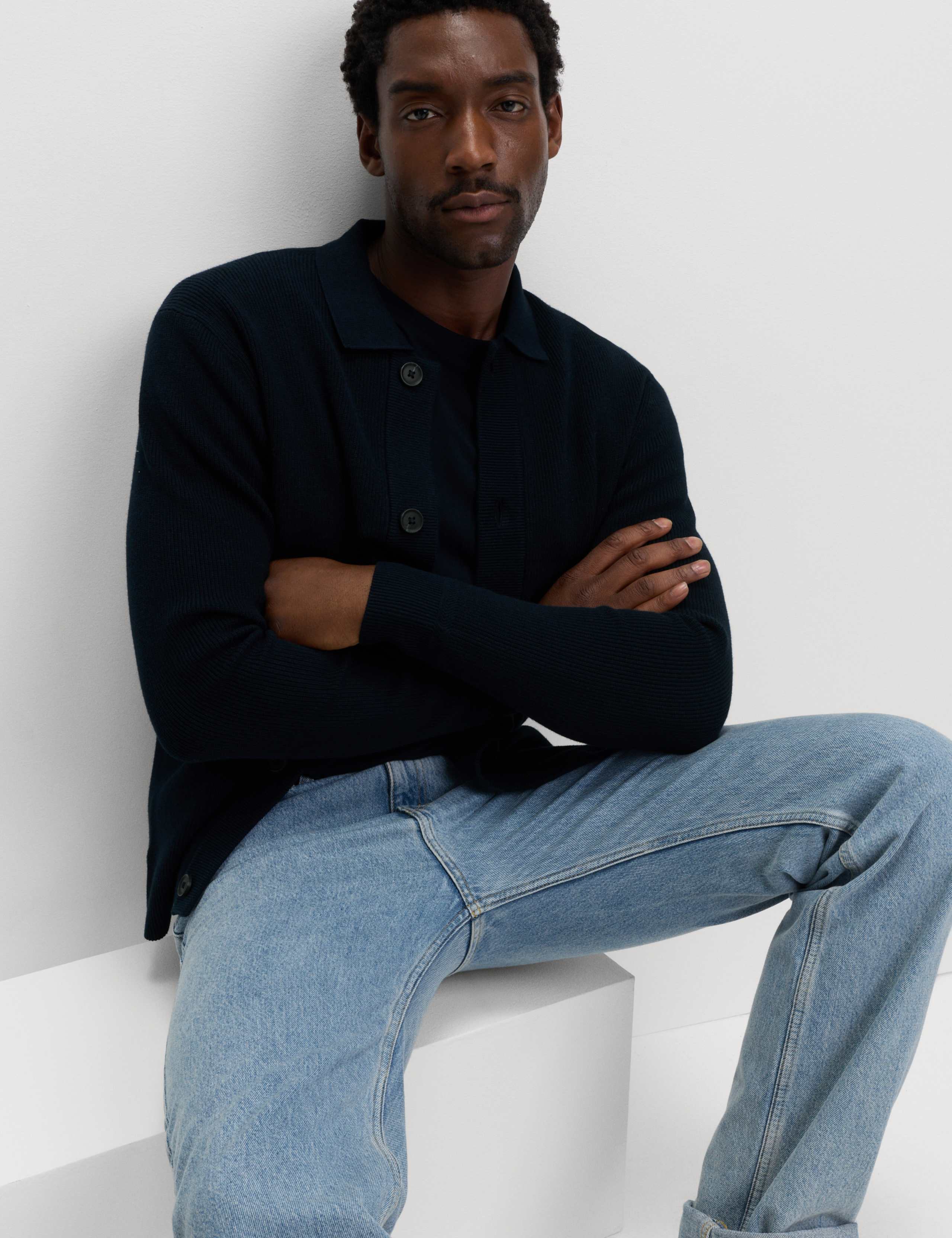 Cotton Blend Knitted Jacket 1 of 6