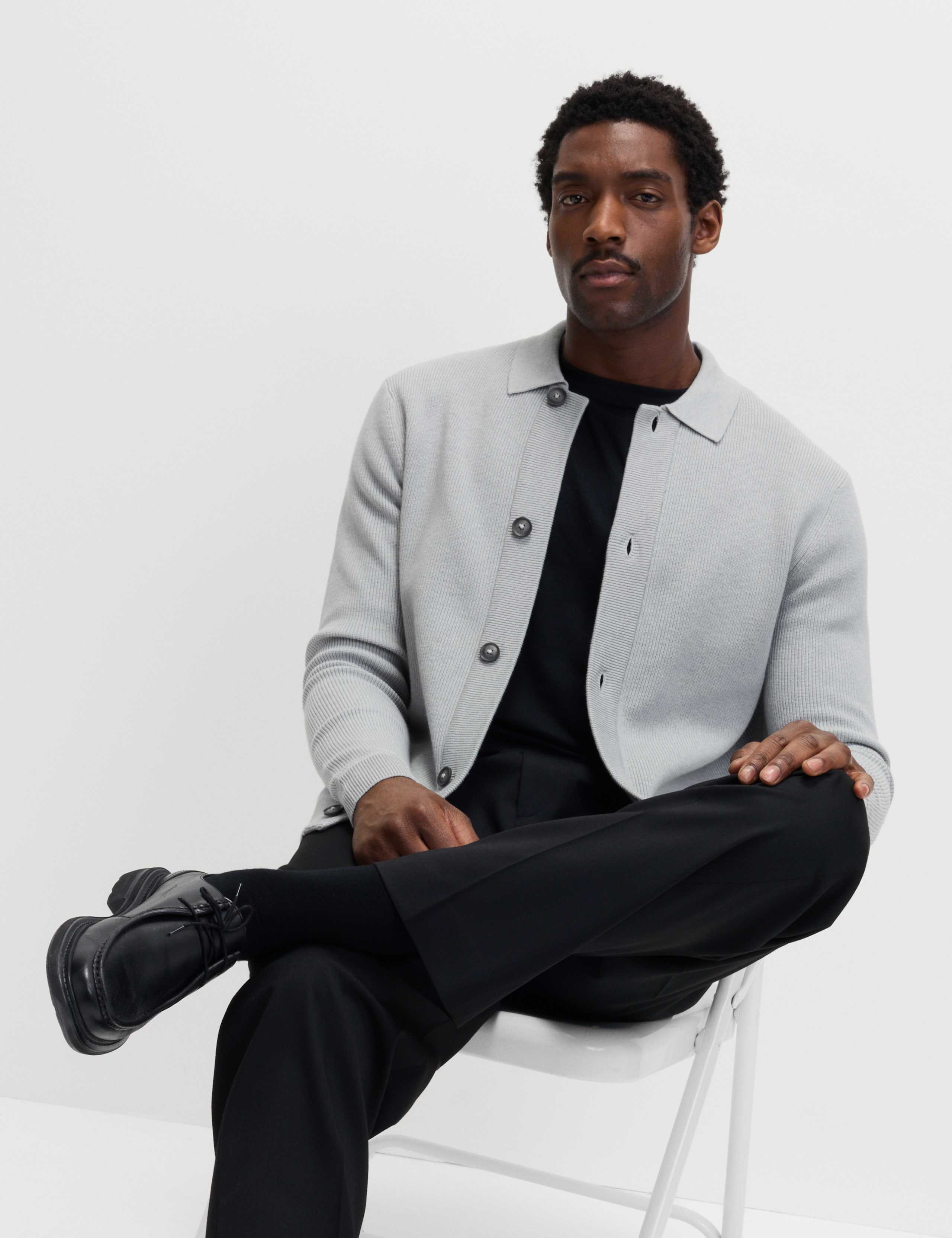 Cotton Blend Knitted Jacket 1 of 5