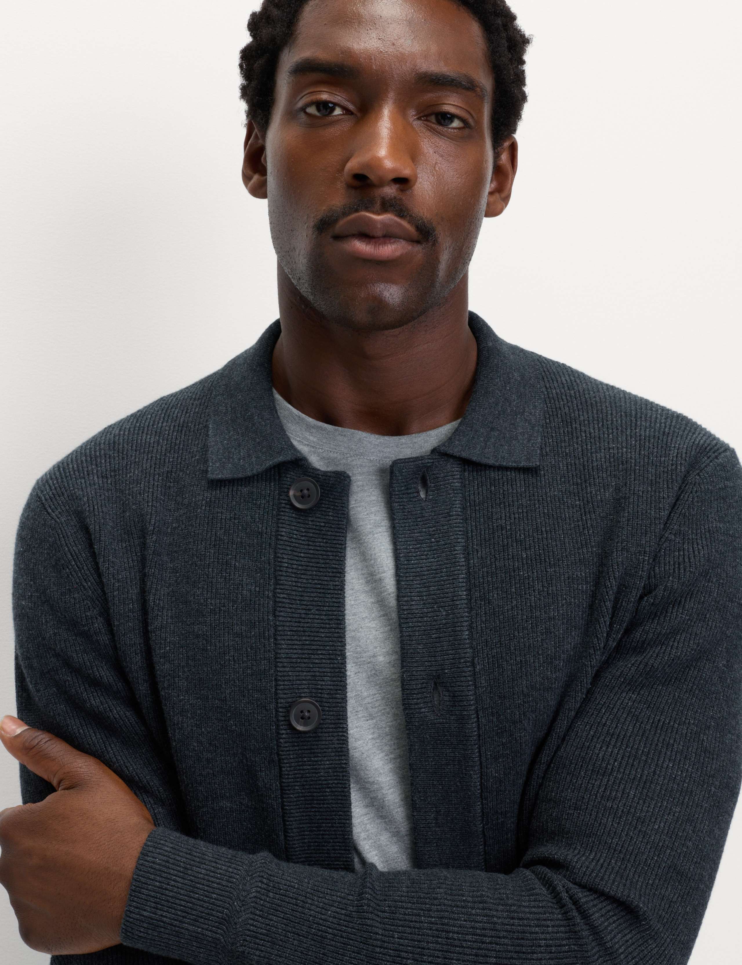 Cotton Blend Knitted Jacket 1 of 5