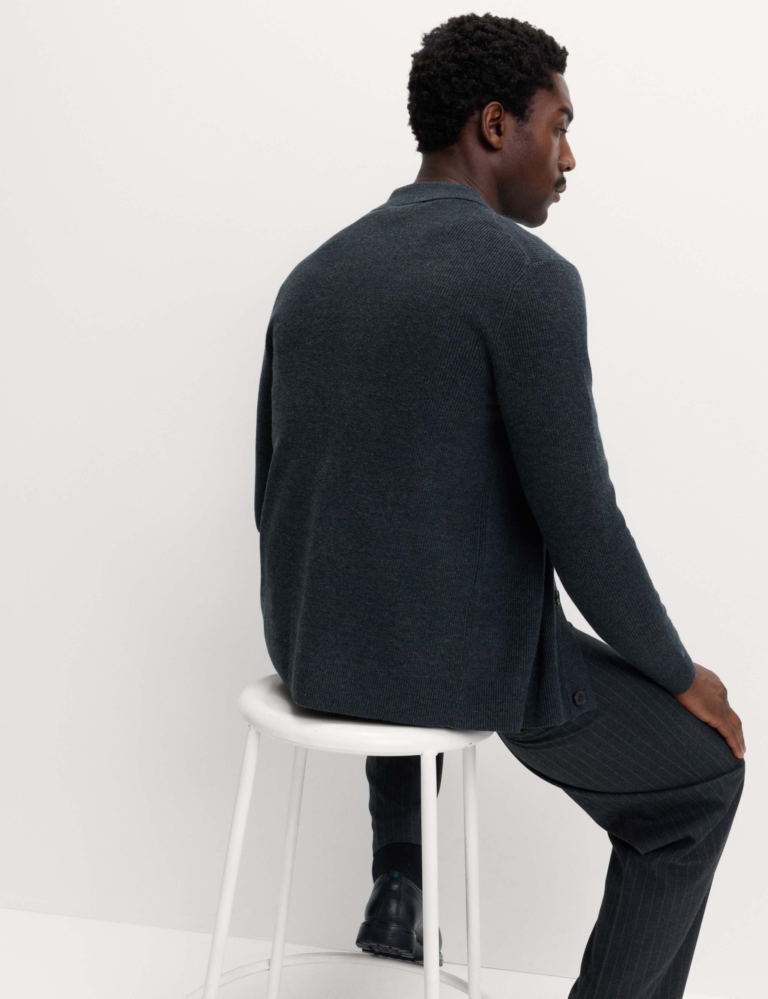Cotton Blend Knitted Jacket 4 of 5