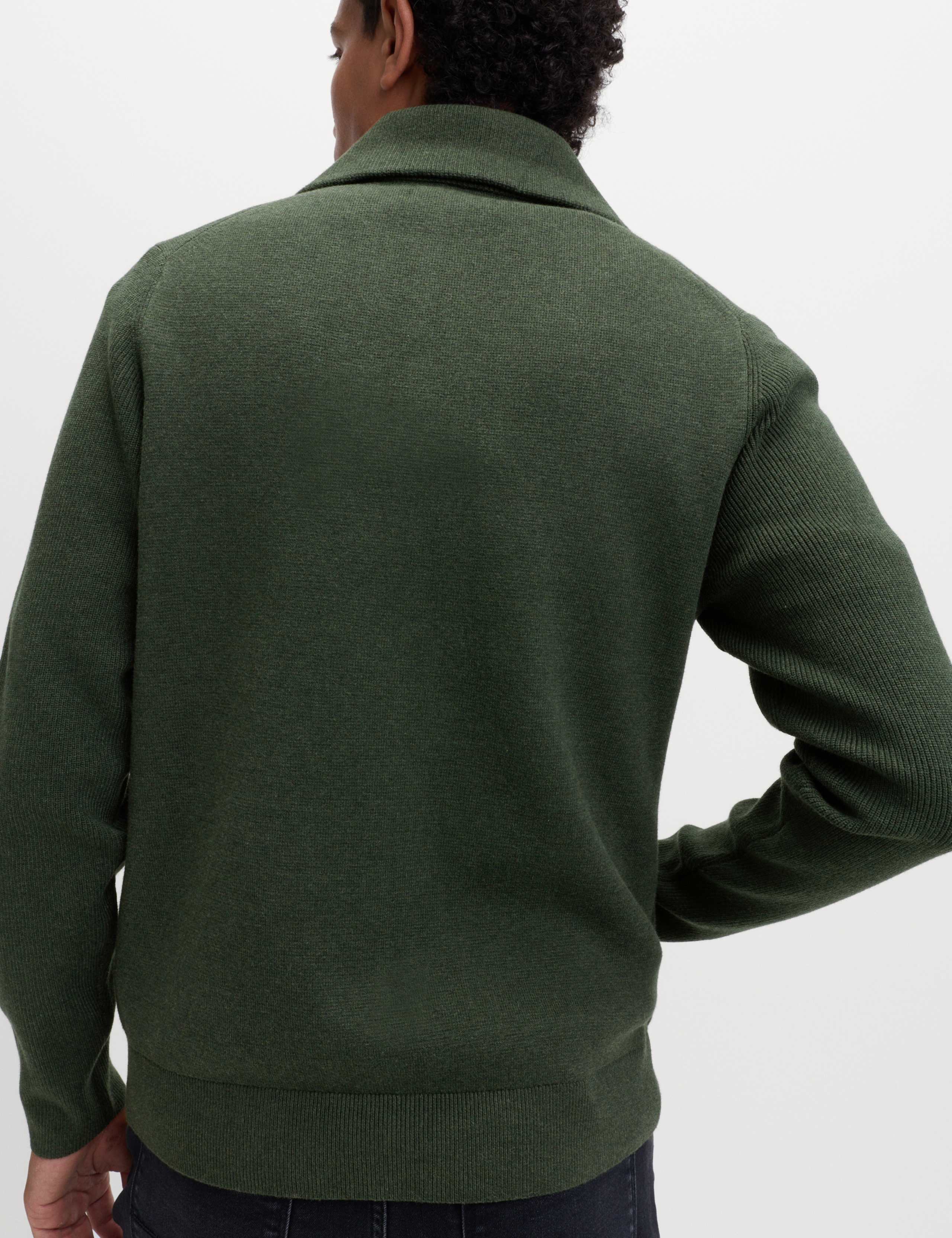 Cotton Blend Milano-Knit Zip Up Jumper 6 of 7