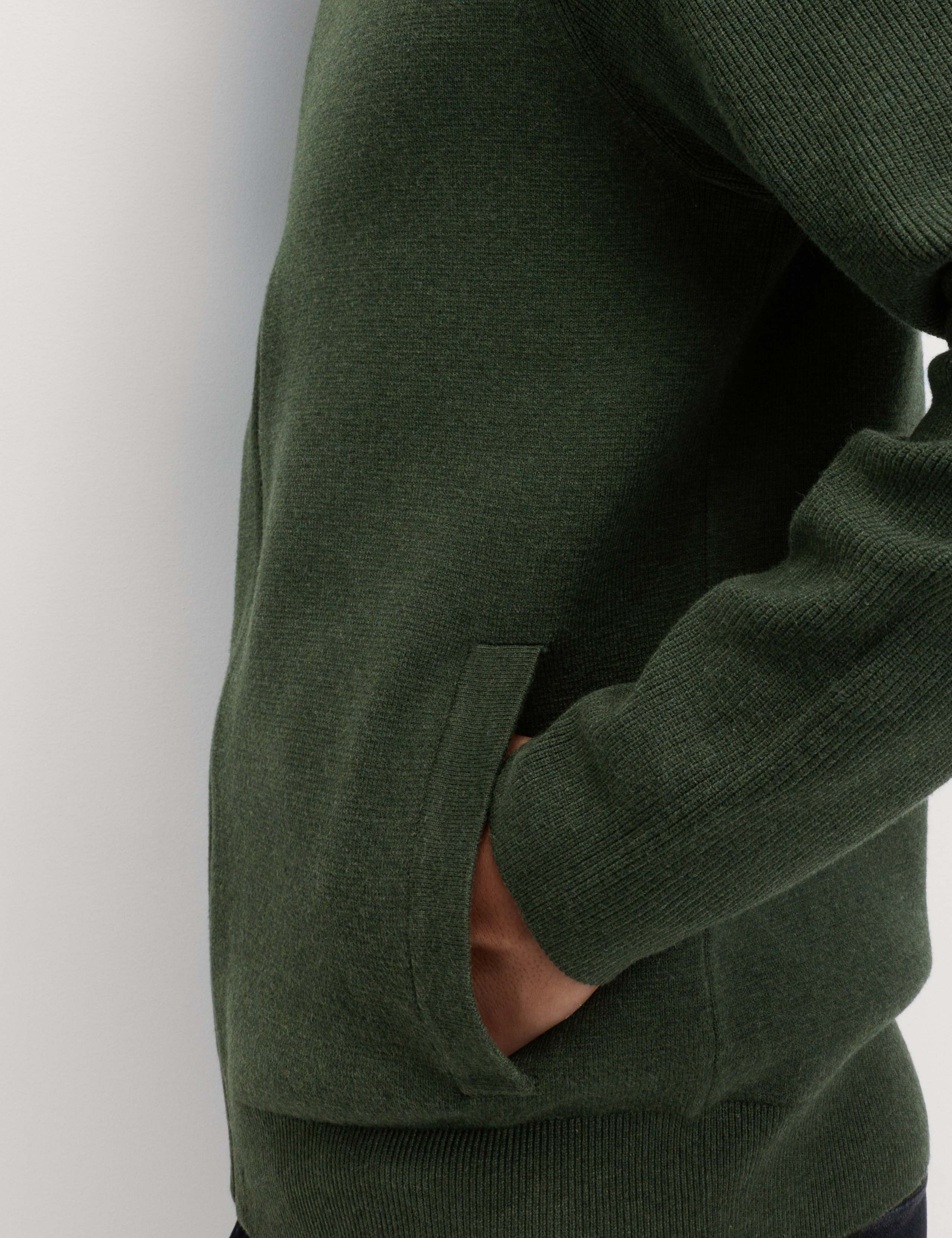 Cotton Blend Milano-Knit Zip Up Jumper 7 of 7