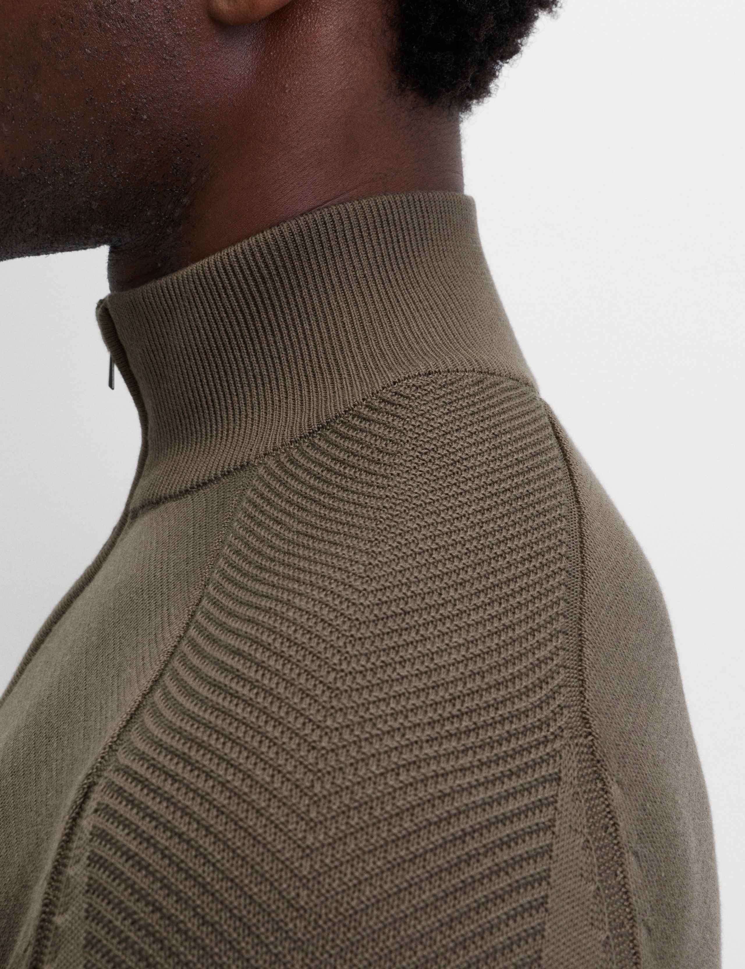 Cotton Modal Blend Half Zip Textured Jumper 6 of 6