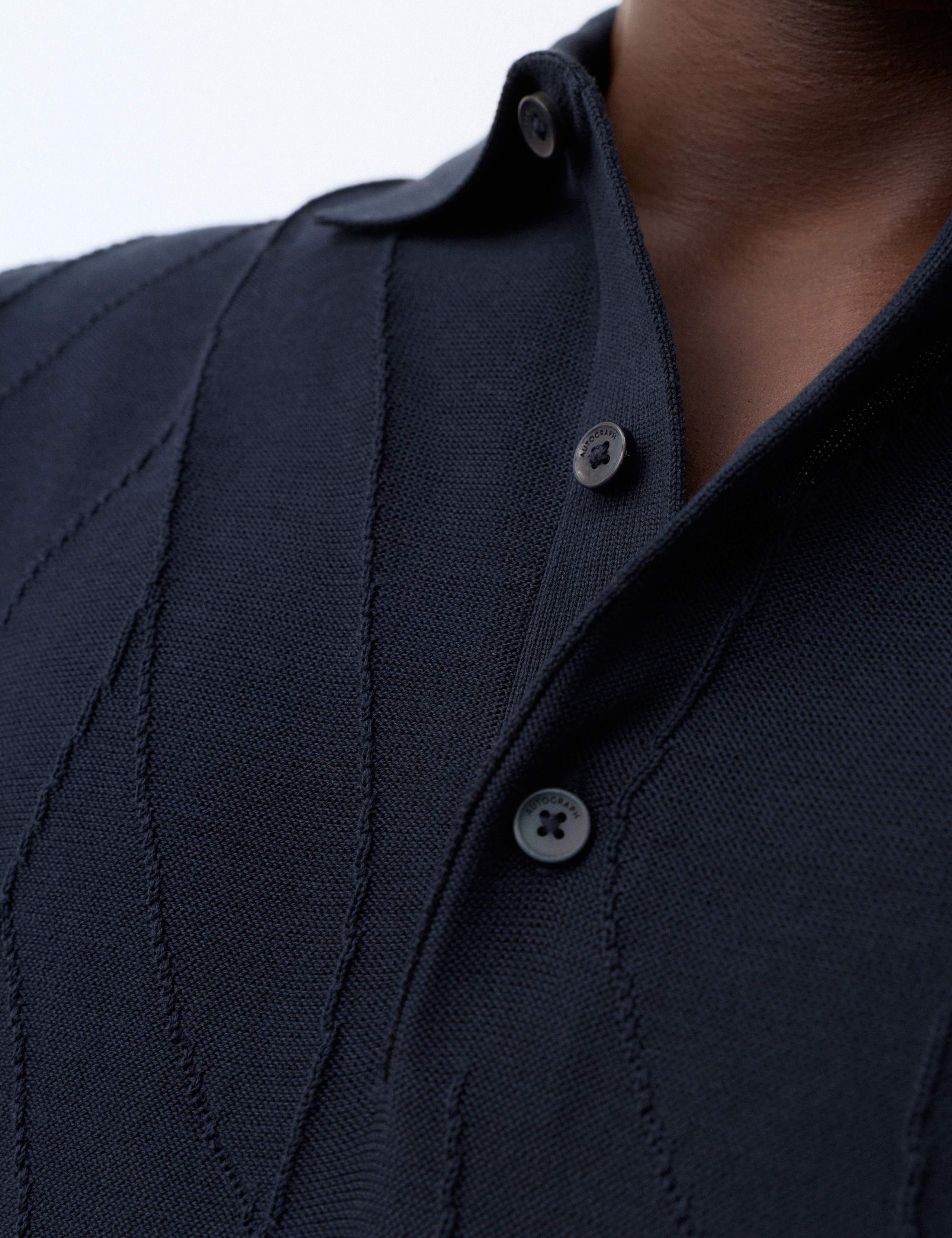 Pure Cotton Wavy Textured Polo Shirt 5 of 5