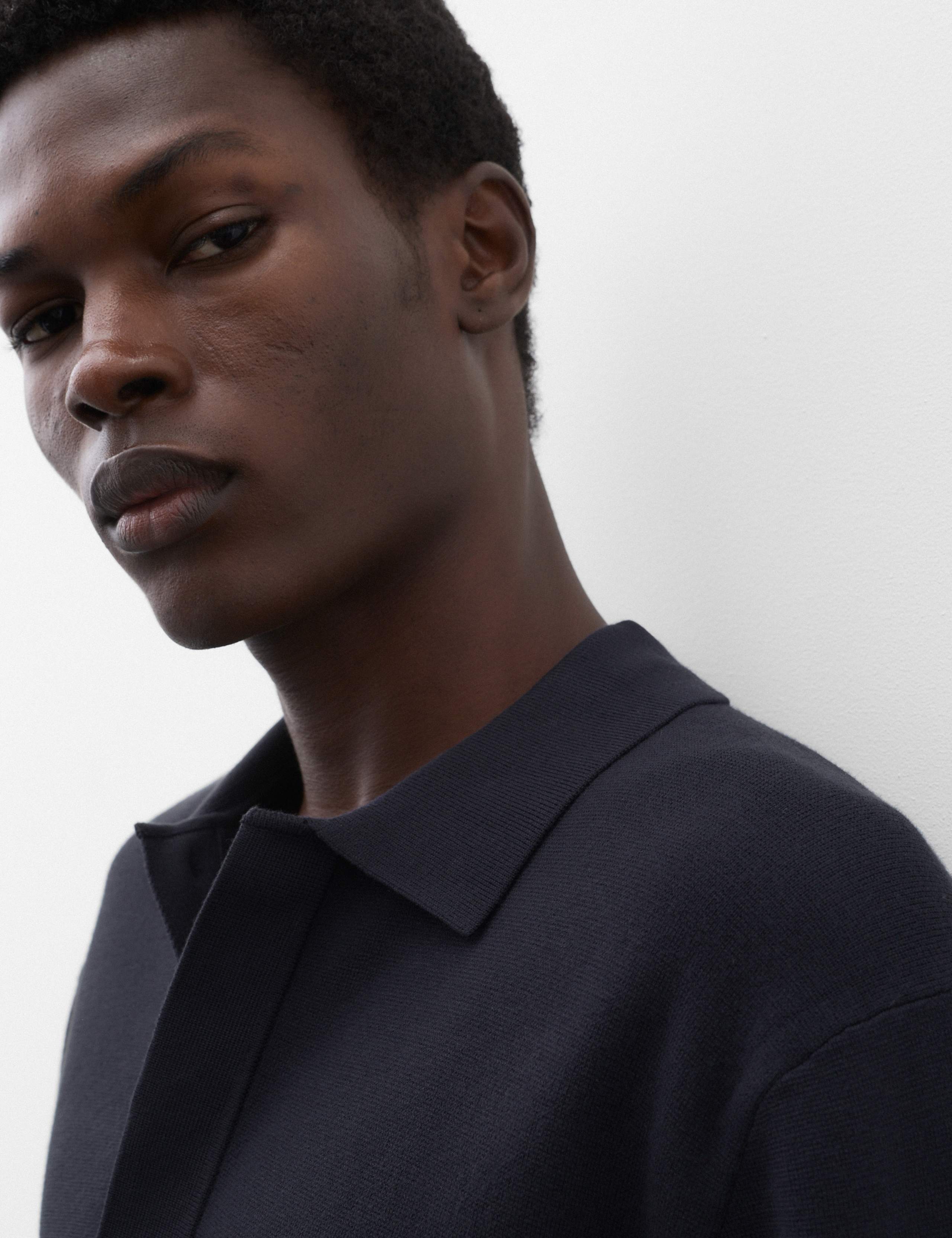 Long Sleeve Knitted Polo Shirt 7 of 7