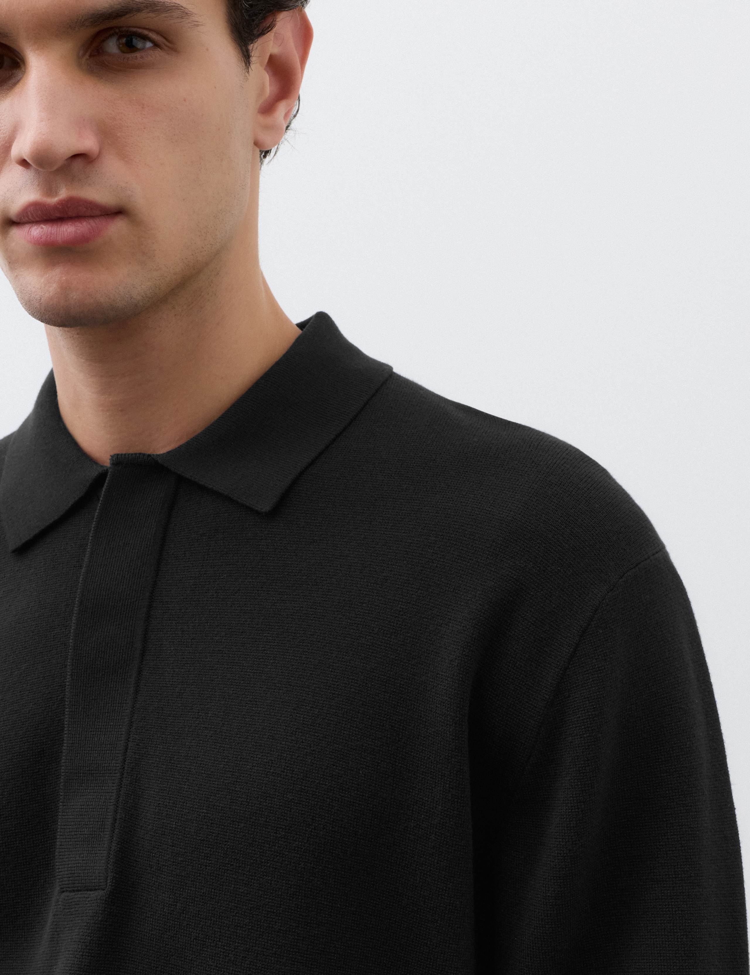 Long Sleeve Knitted Polo Shirt 8 of 8