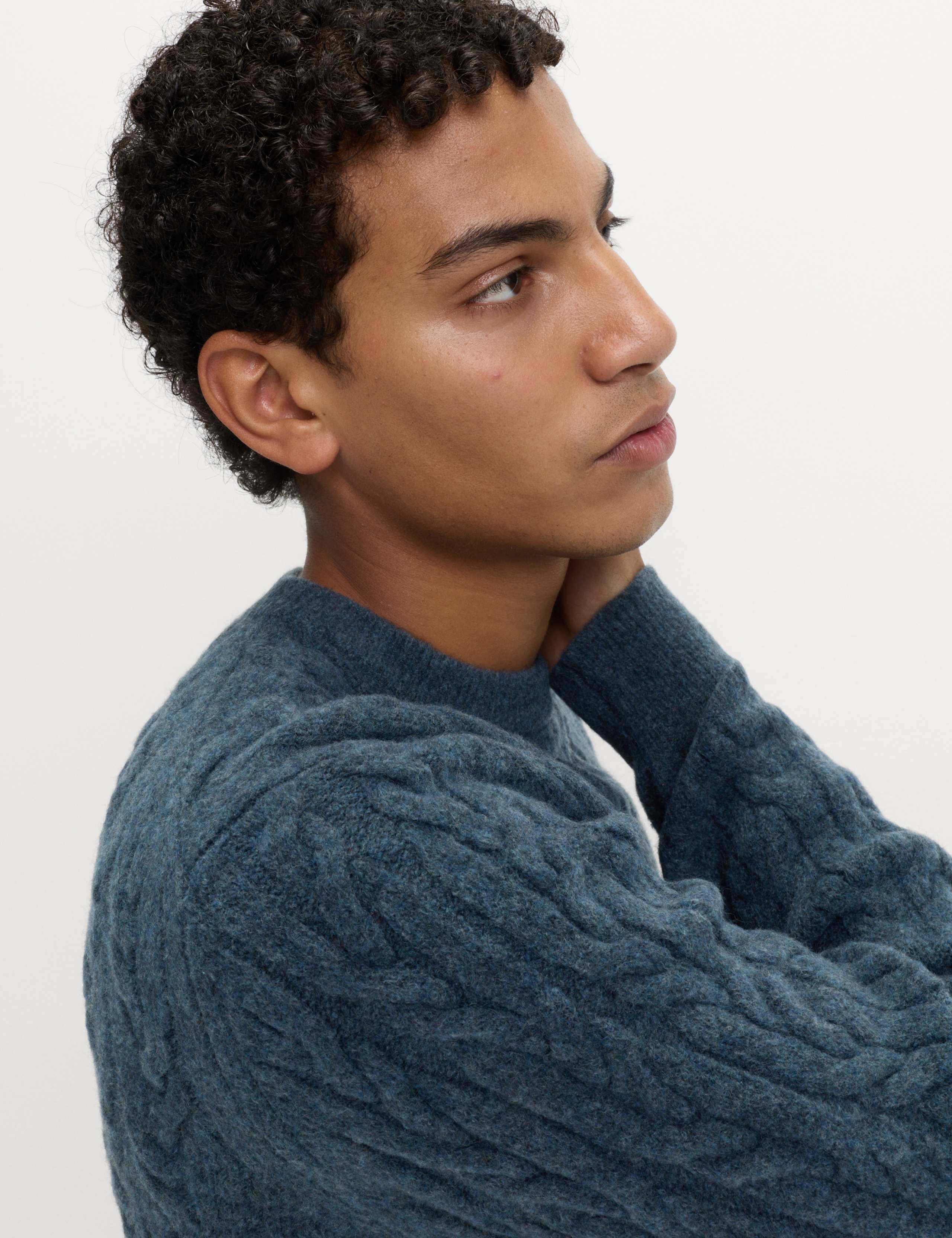 Super Soft Cable Knit Jumper with Wool 1 of 6