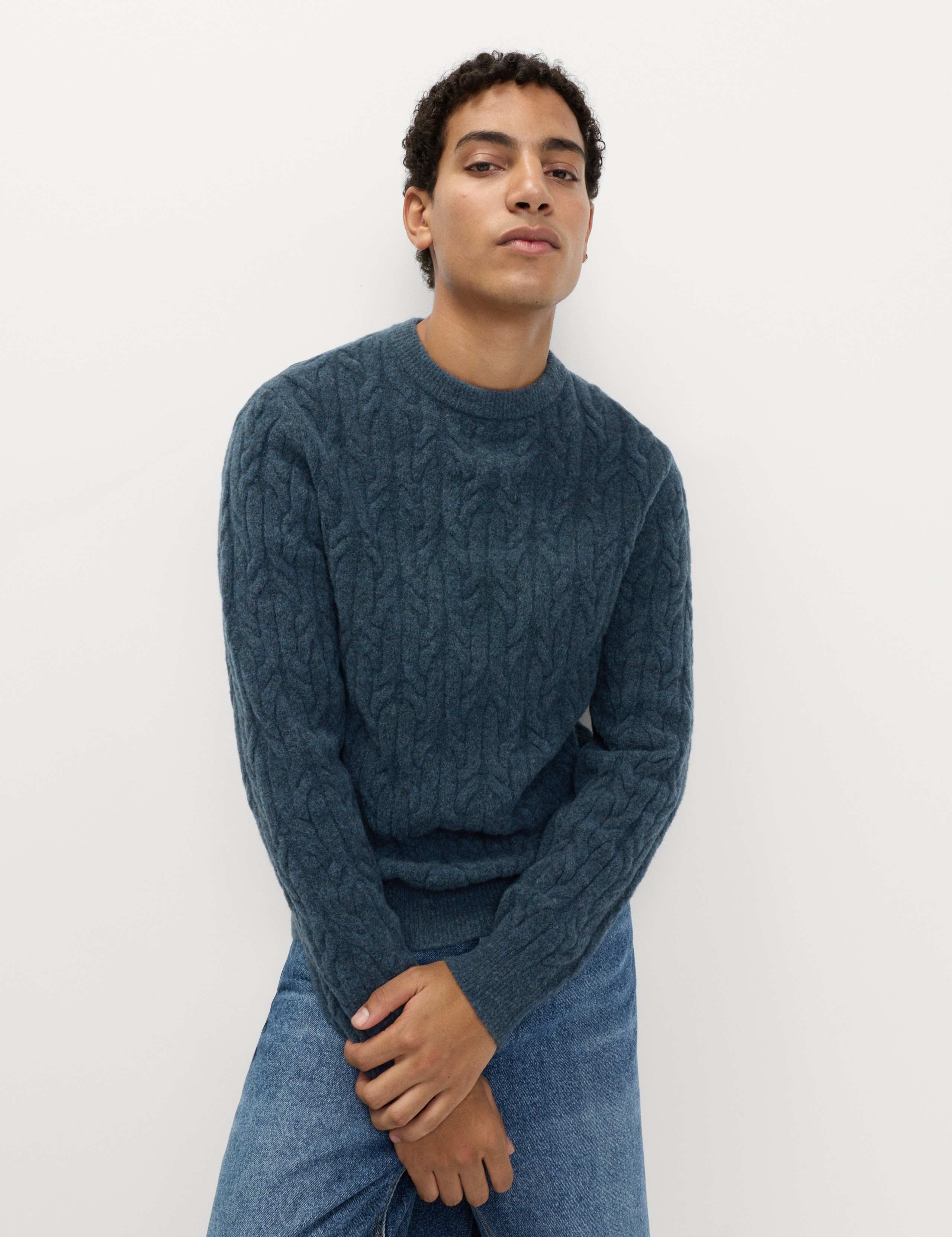 Super Soft Cable Knit Jumper with Wool 4 of 6