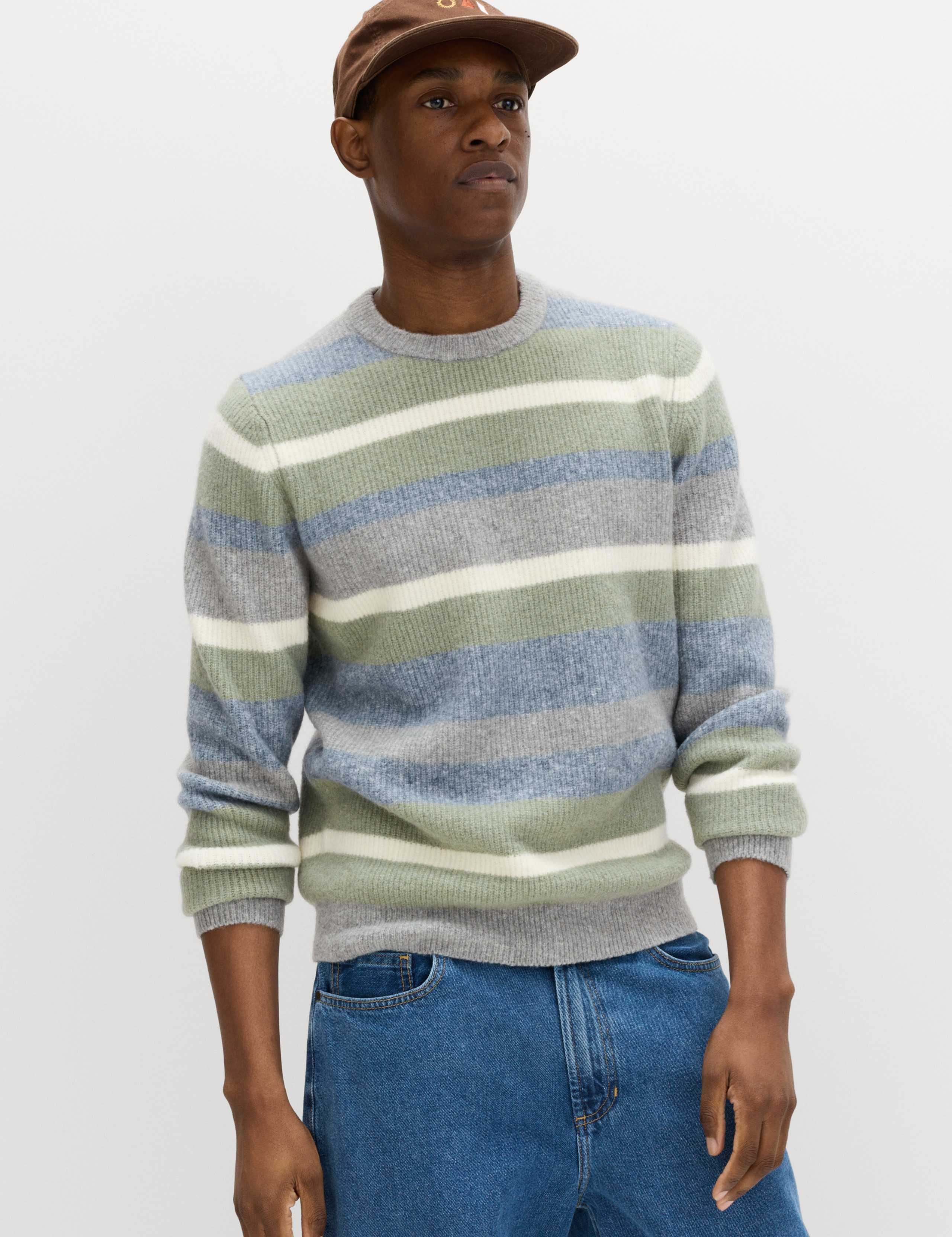 Supersoft Wide Stripe Crew Neck Jumper 1 of 5