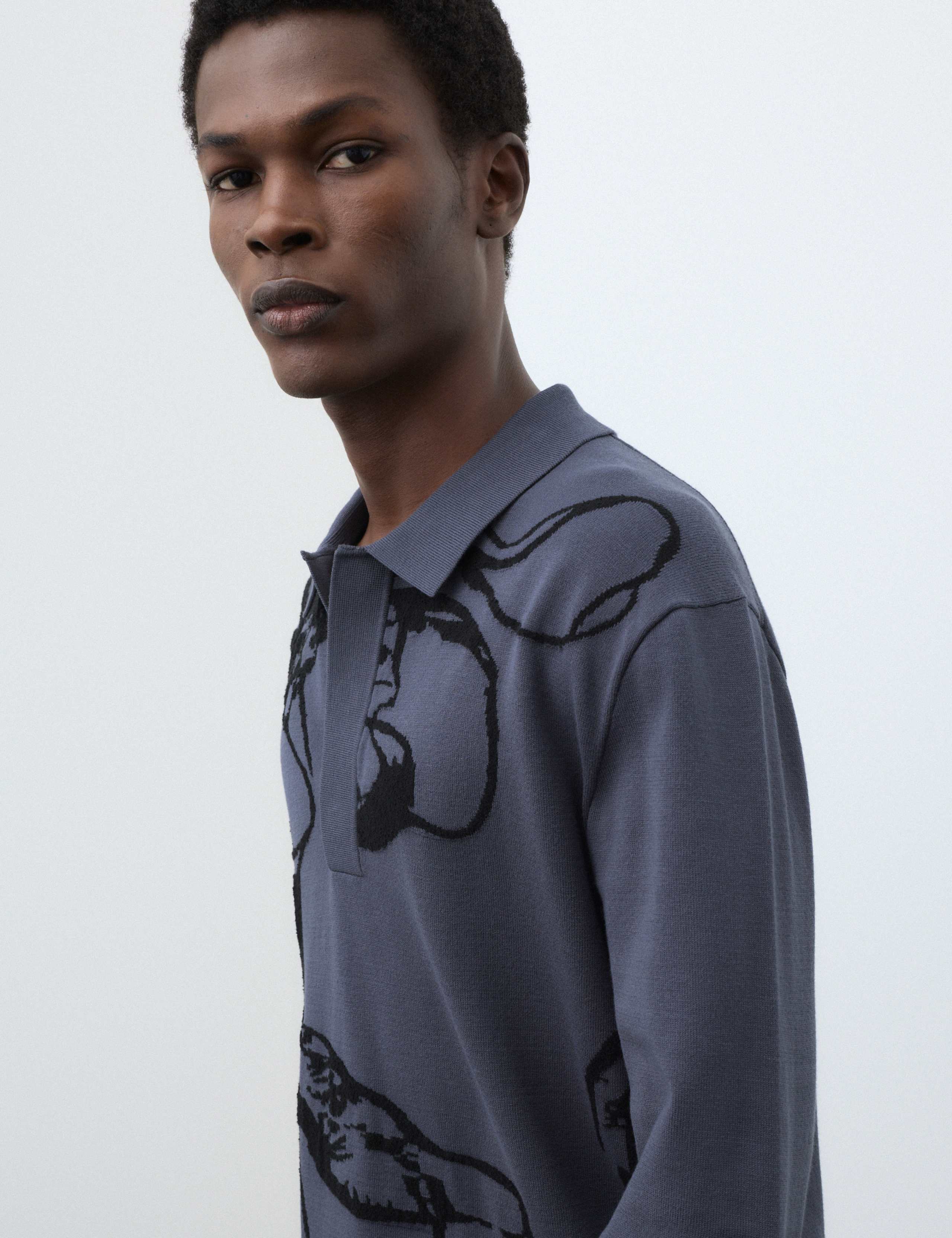 Concealed Placket Exploded Floral Polo 5 of 7