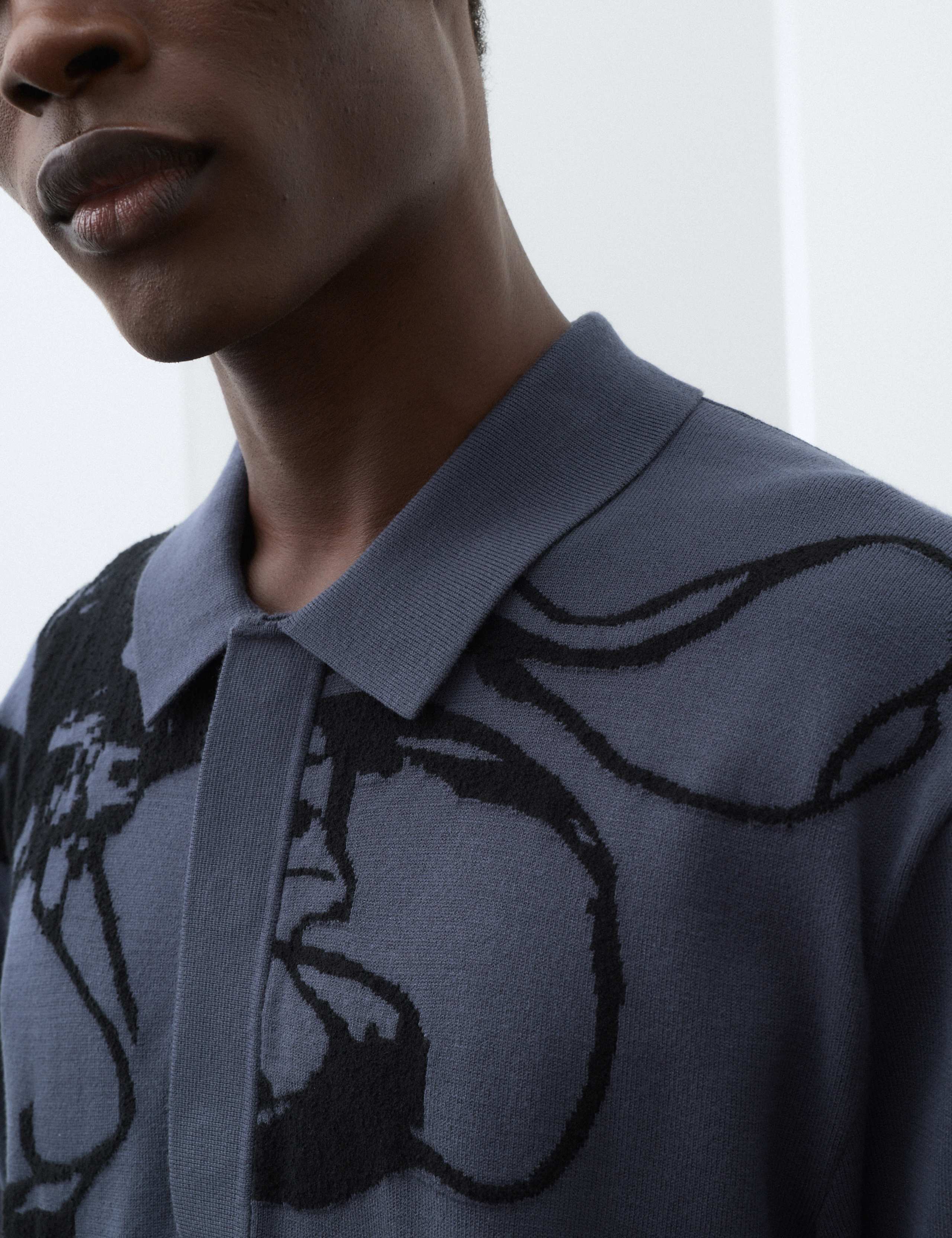 Concealed Placket Exploded Floral Polo 6 of 7