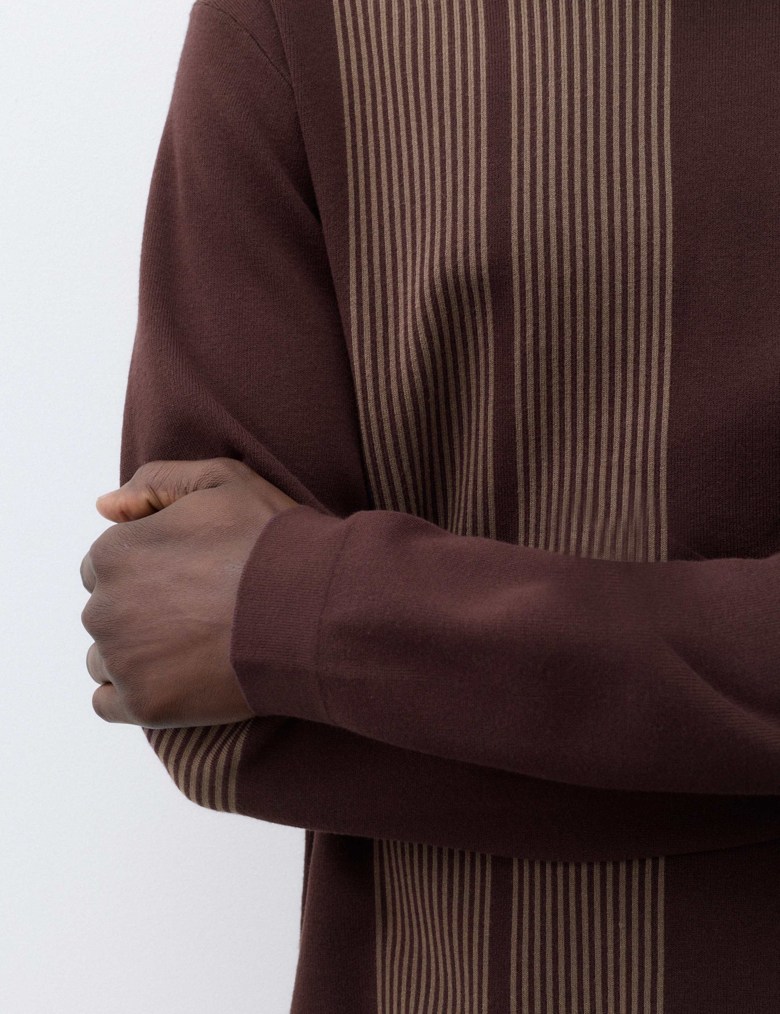 Abstract Linear Rib Crew Neck Jumper 7 of 7