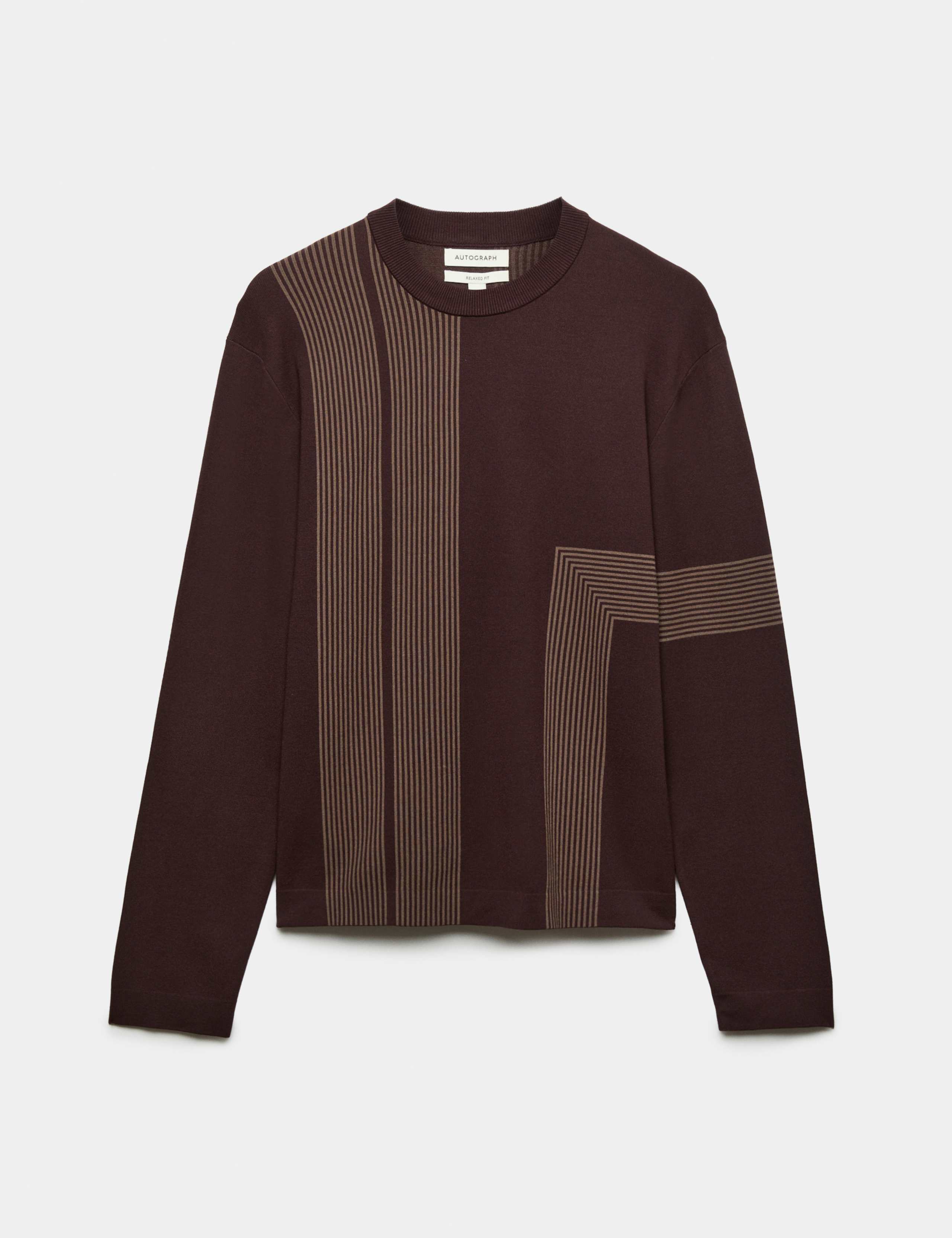 Abstract Linear Rib Crew Neck Jumper 2 of 7
