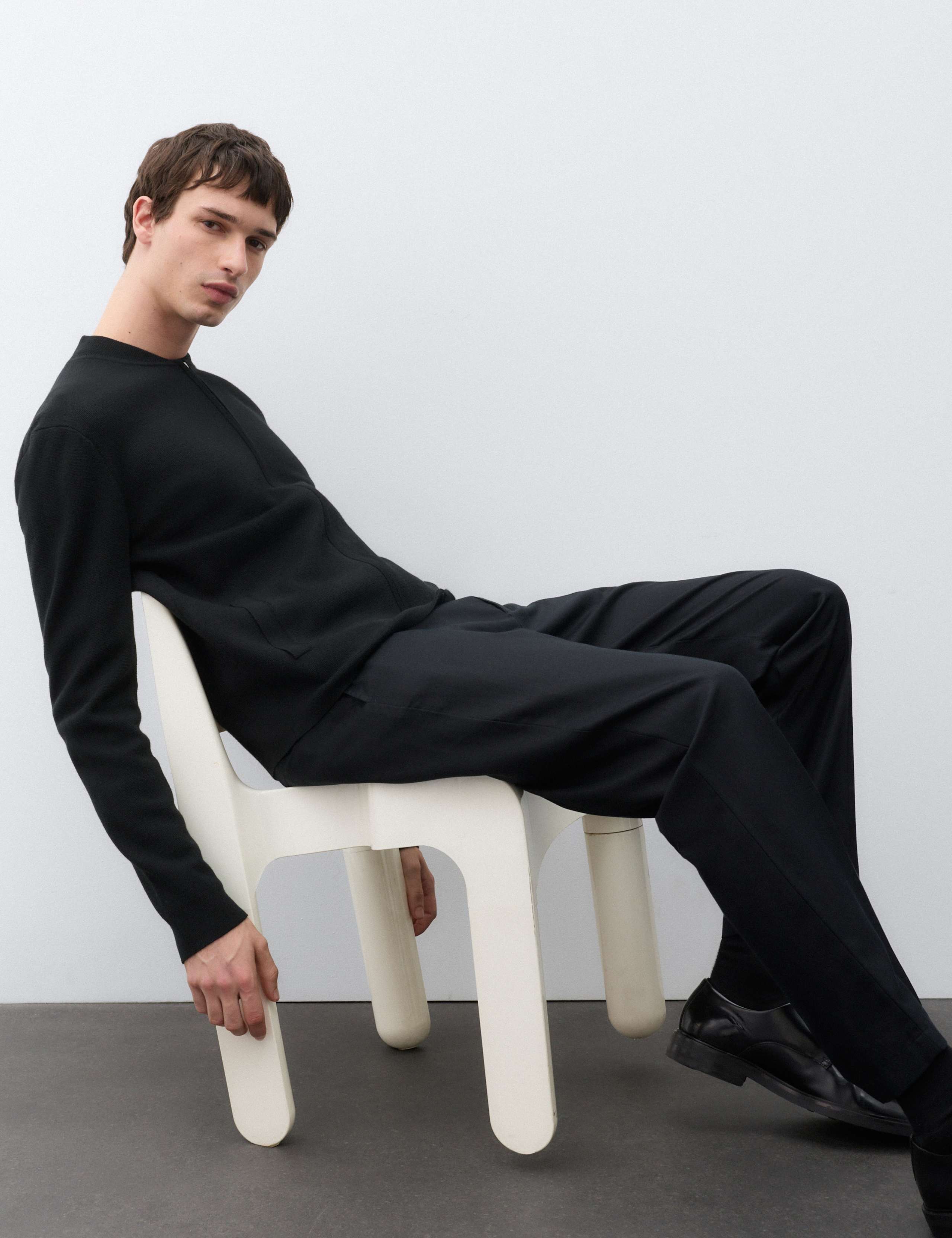 Merino Wool Blend Knitted Bomber 3 of 7