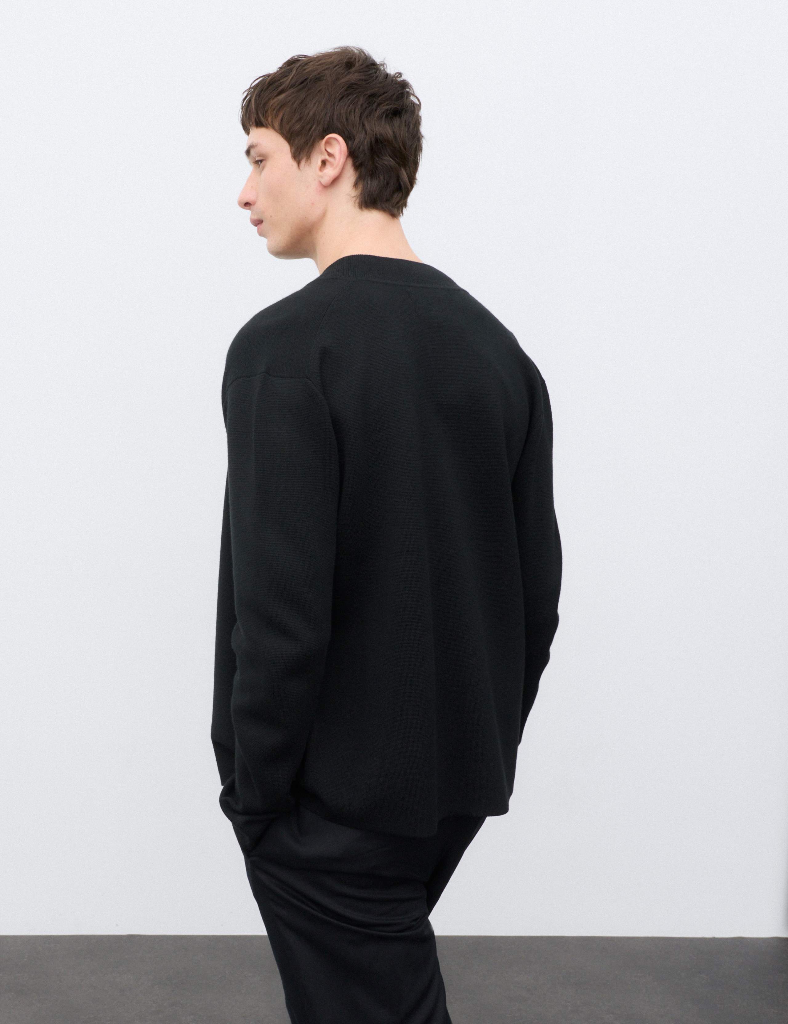 Merino Wool Blend Knitted Bomber 4 of 7