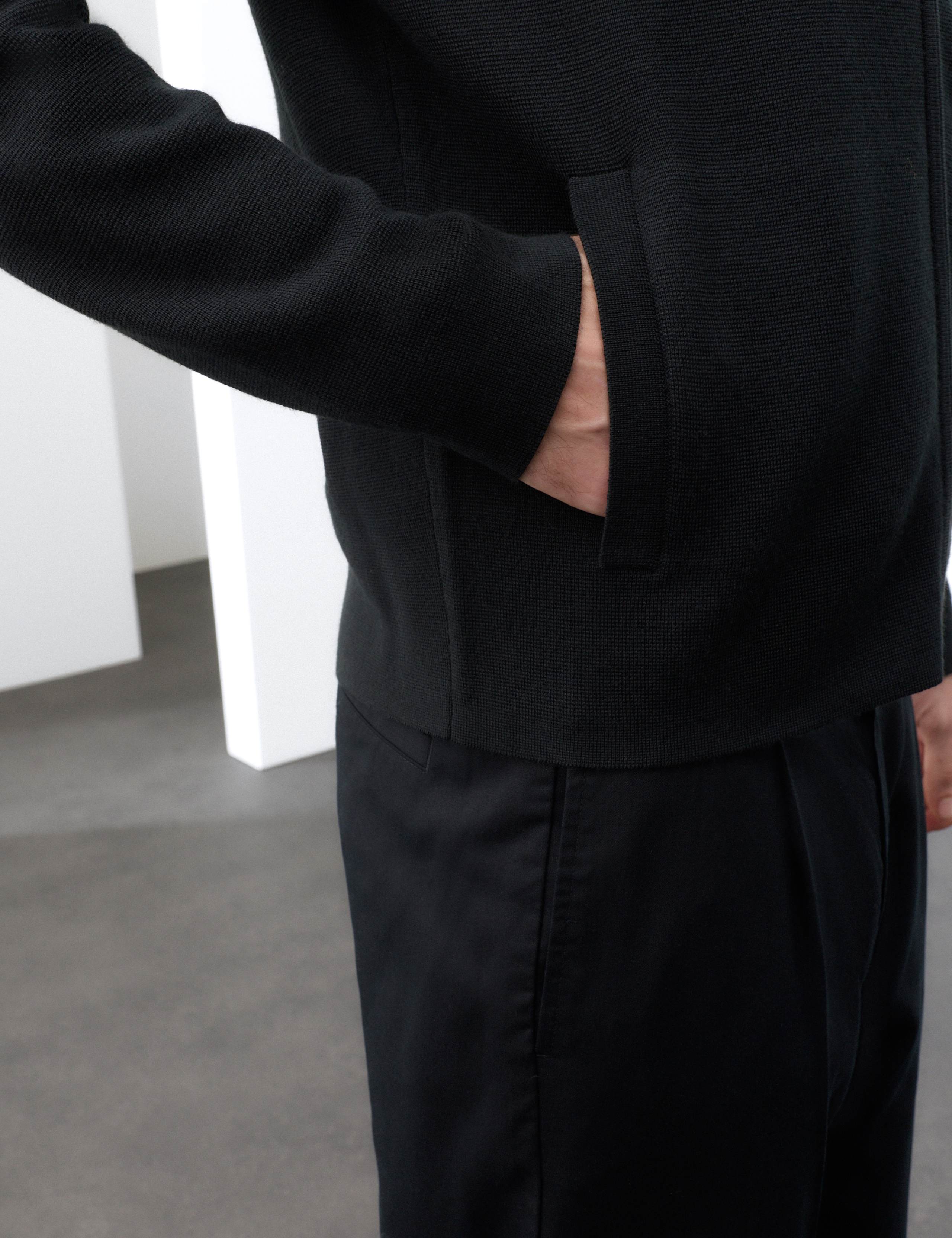 Merino Wool Blend Knitted Bomber 5 of 7