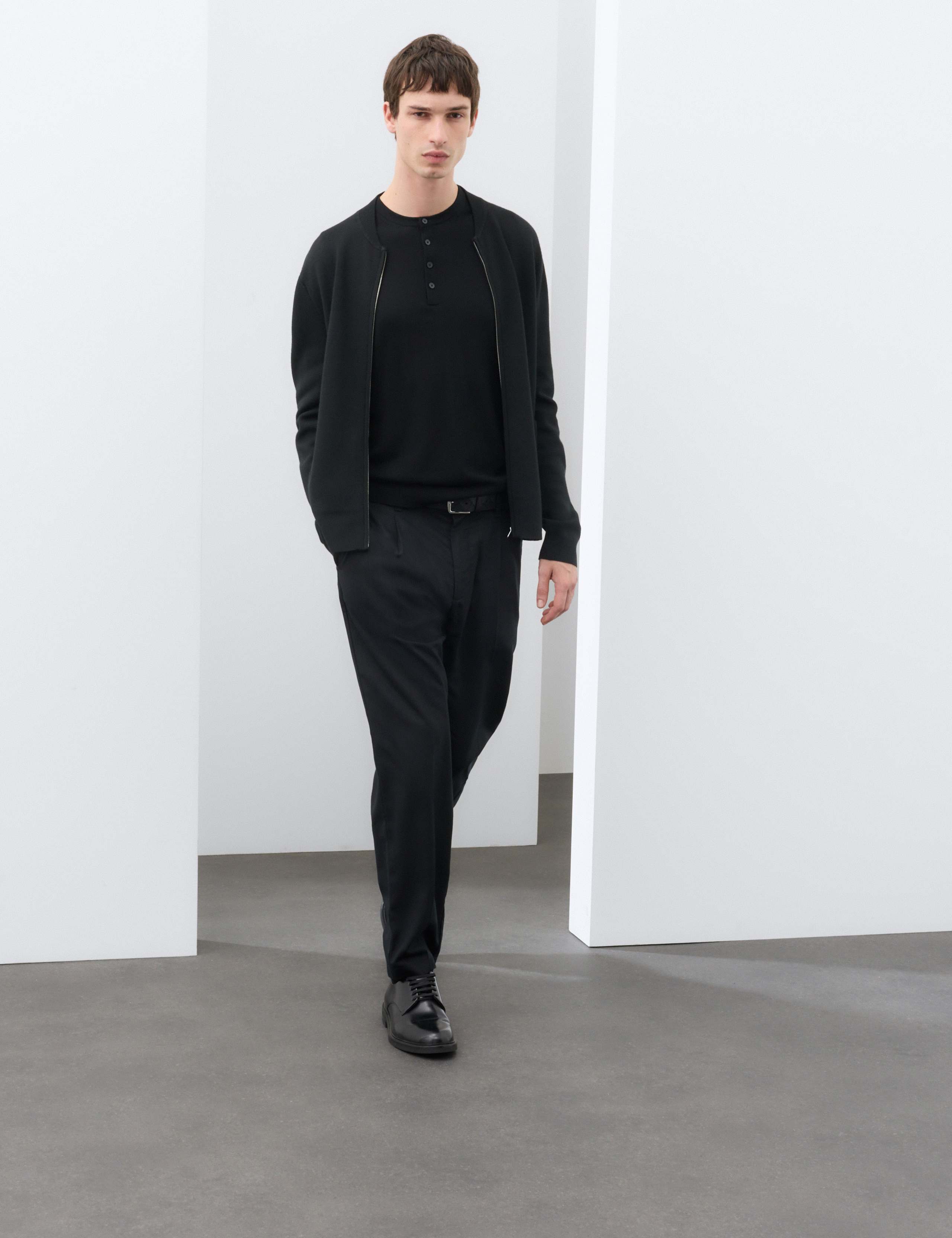 Merino Wool Blend Knitted Bomber 6 of 7