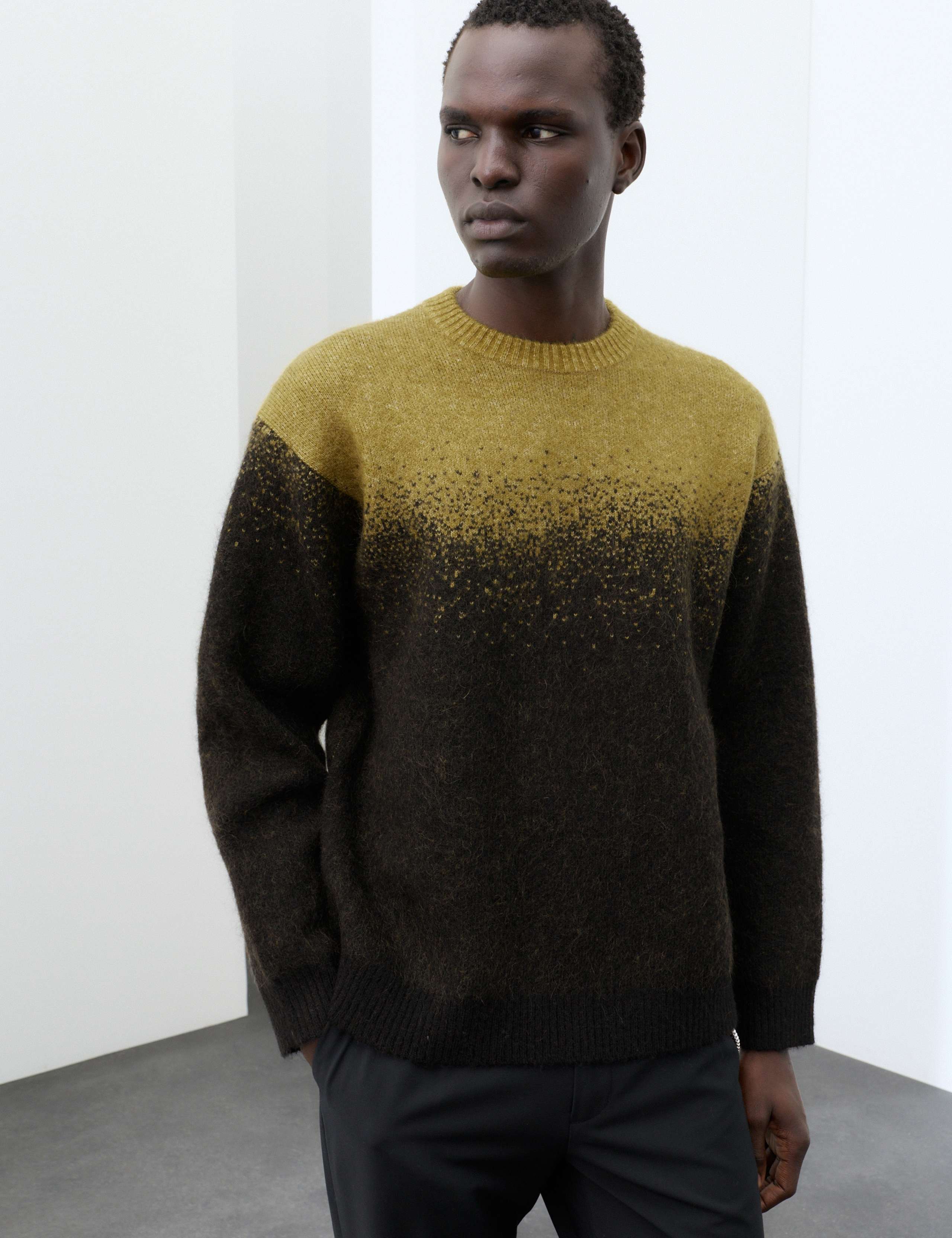 Mohair Blend Ombre Crew Neck Jumper 1 of 6