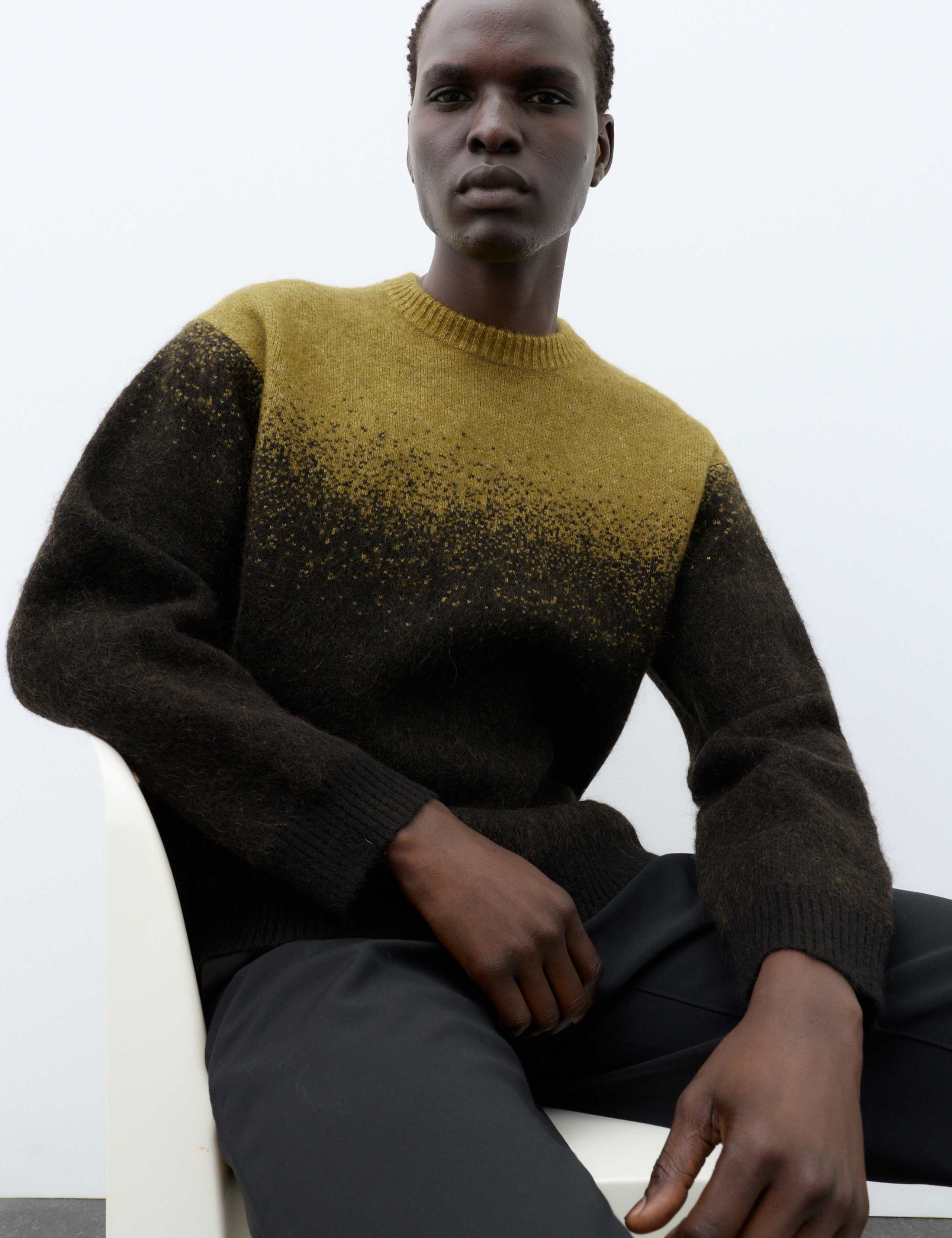 Mohair Blend Ombre Crew Neck Jumper 4 of 6