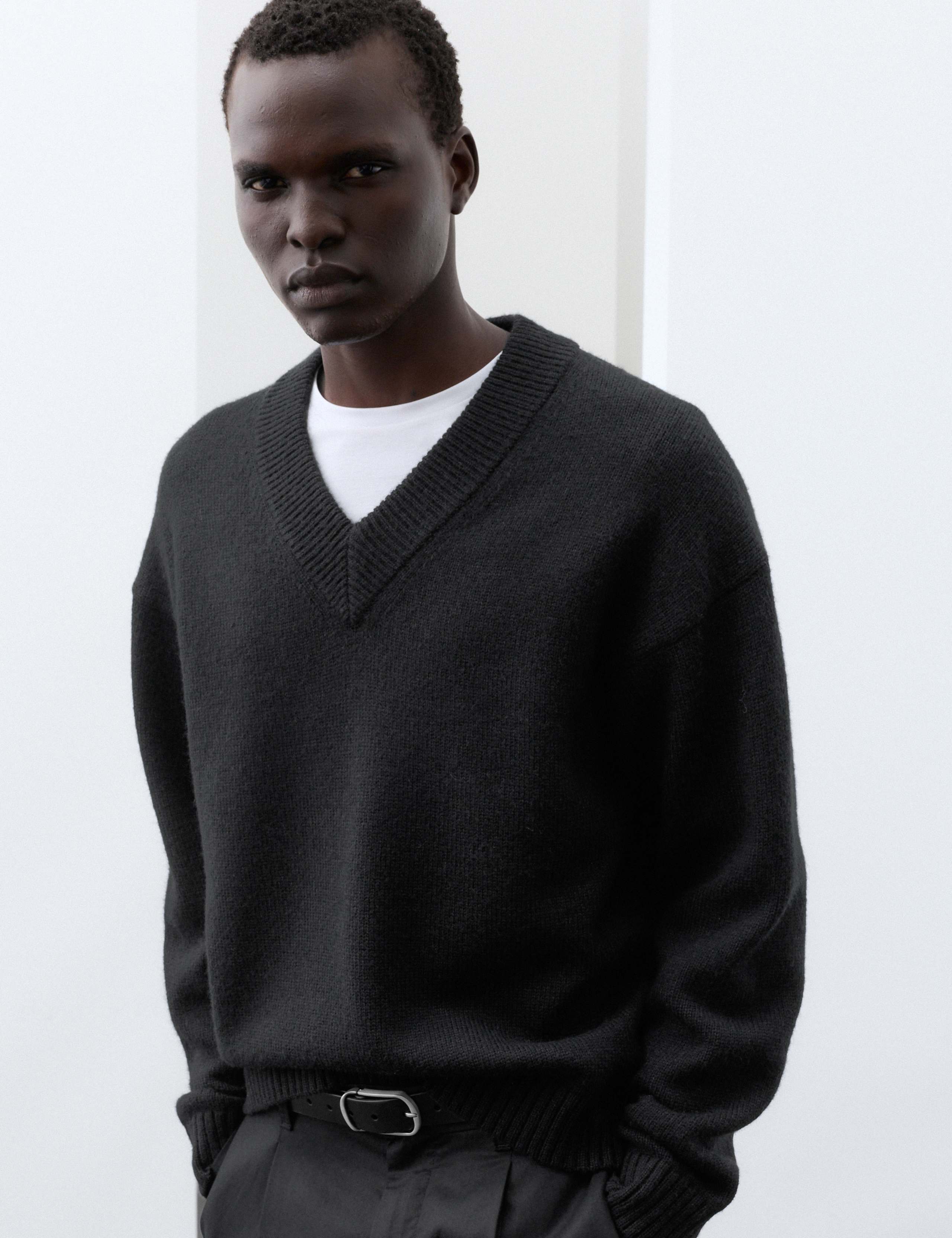 Wool Blend V-Neck Jumper 1 of 7