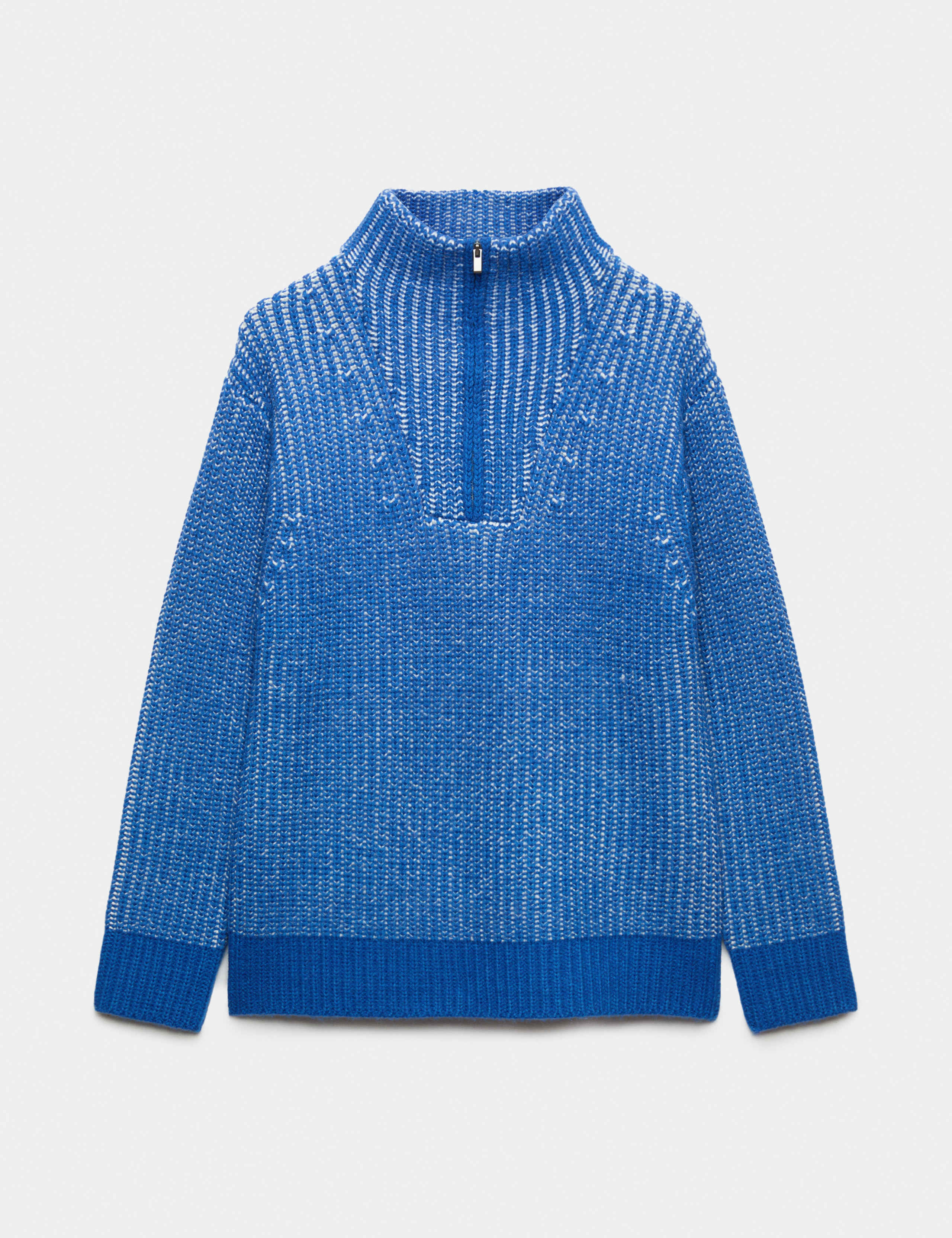 Wool Blend Funnel Neck Plaited Jumper 2 of 7