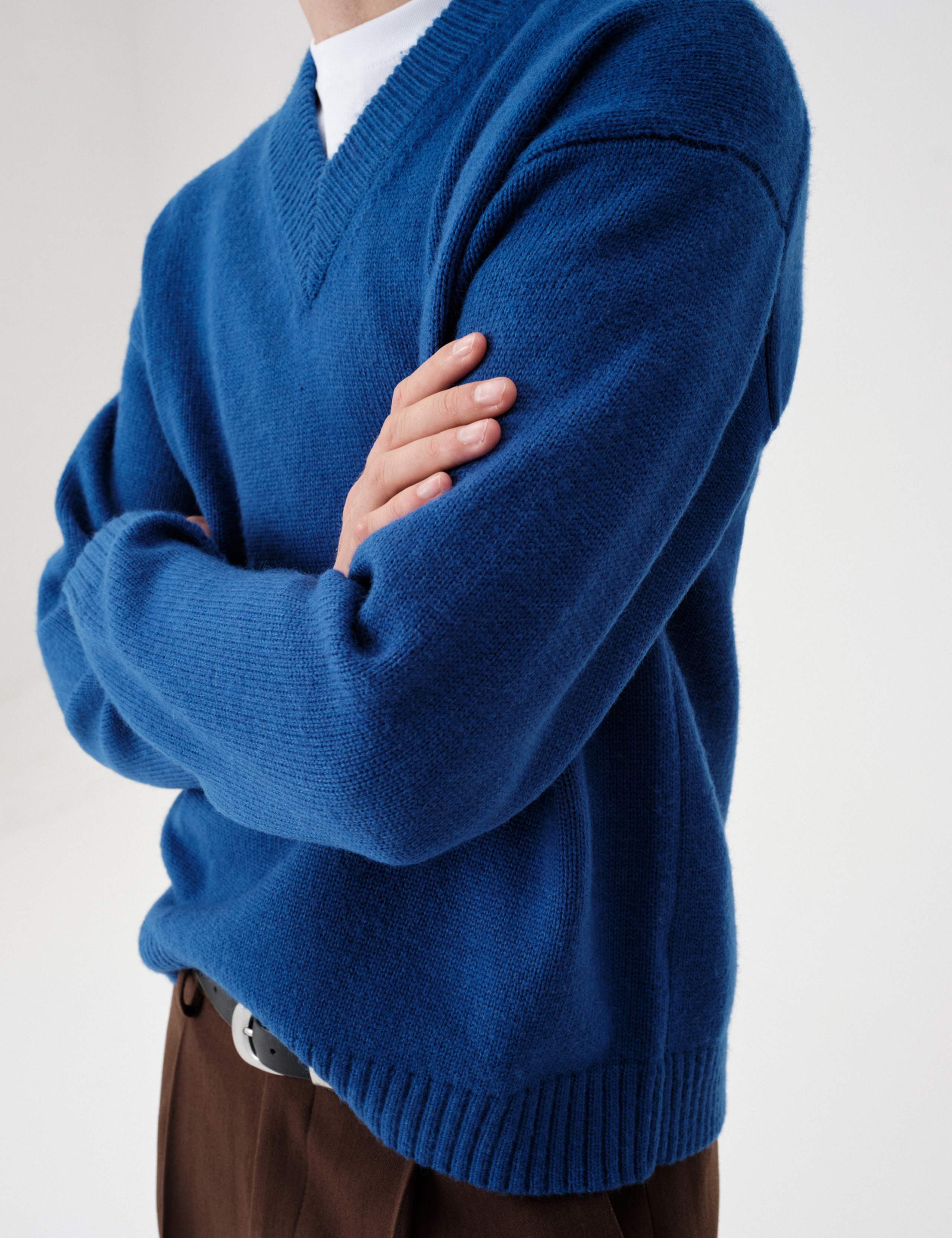 Wool Blend Chunky V-Neck Jumper 4 of 5