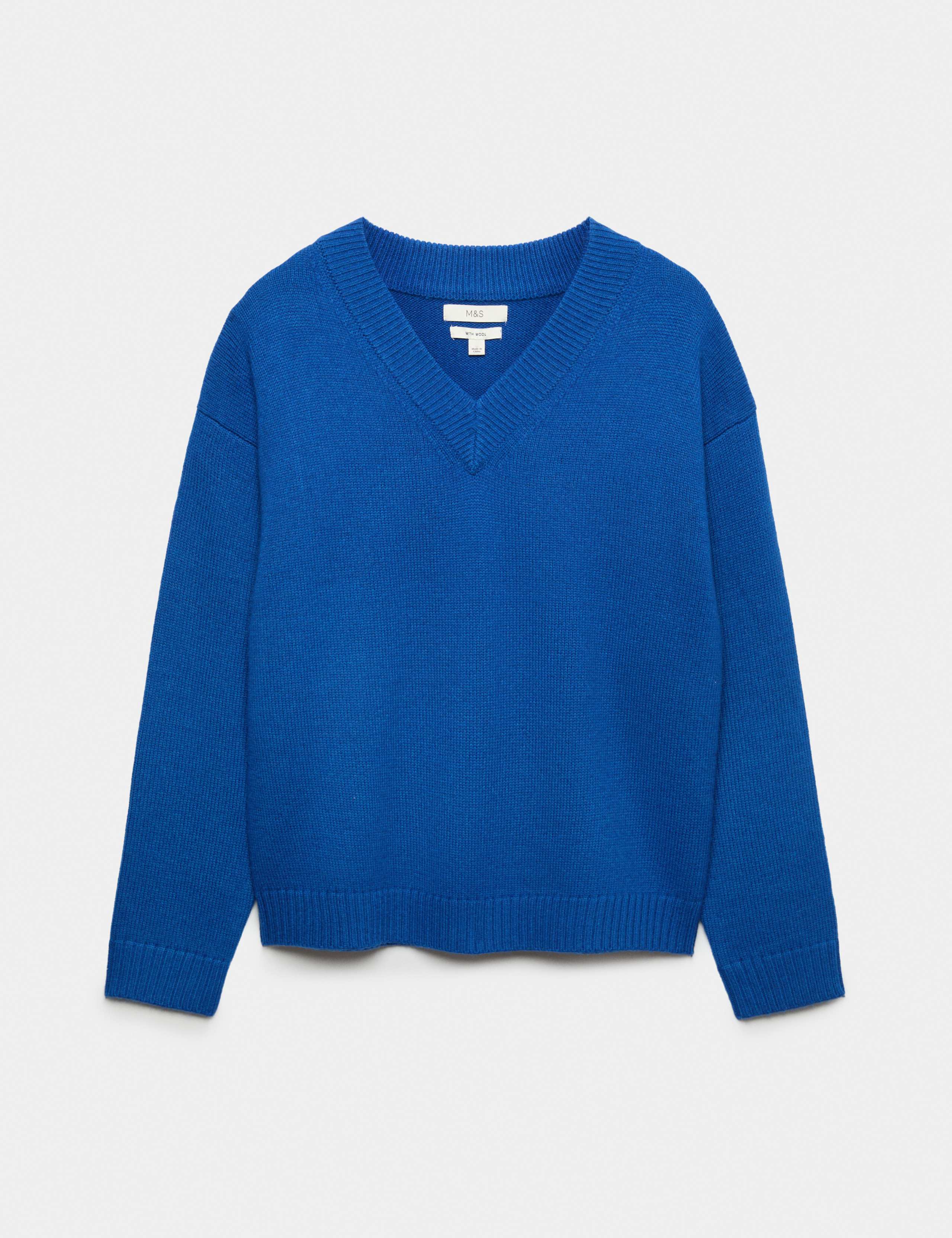 Wool Blend Chunky V-Neck Jumper 2 of 5