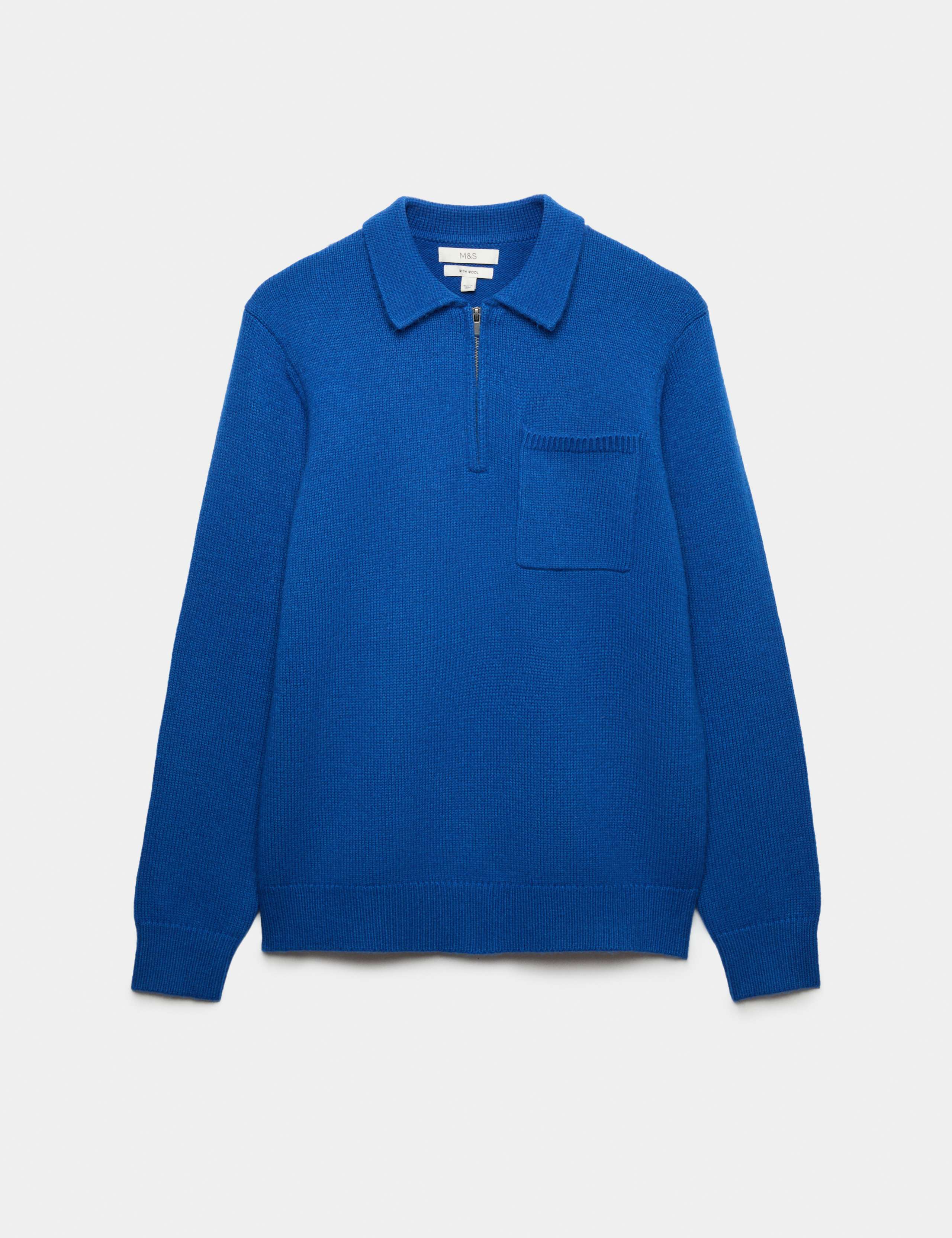 Quarter Zip Knitted Polo Shirt 1 of 8