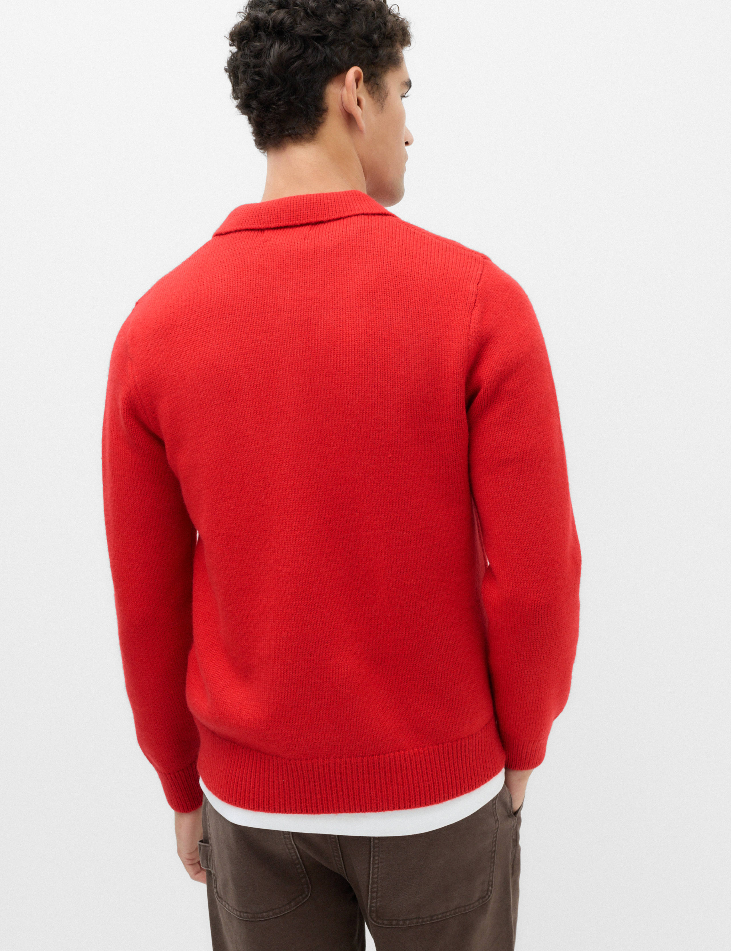 Quarter Zip Knitted Polo Shirt 6 of 7