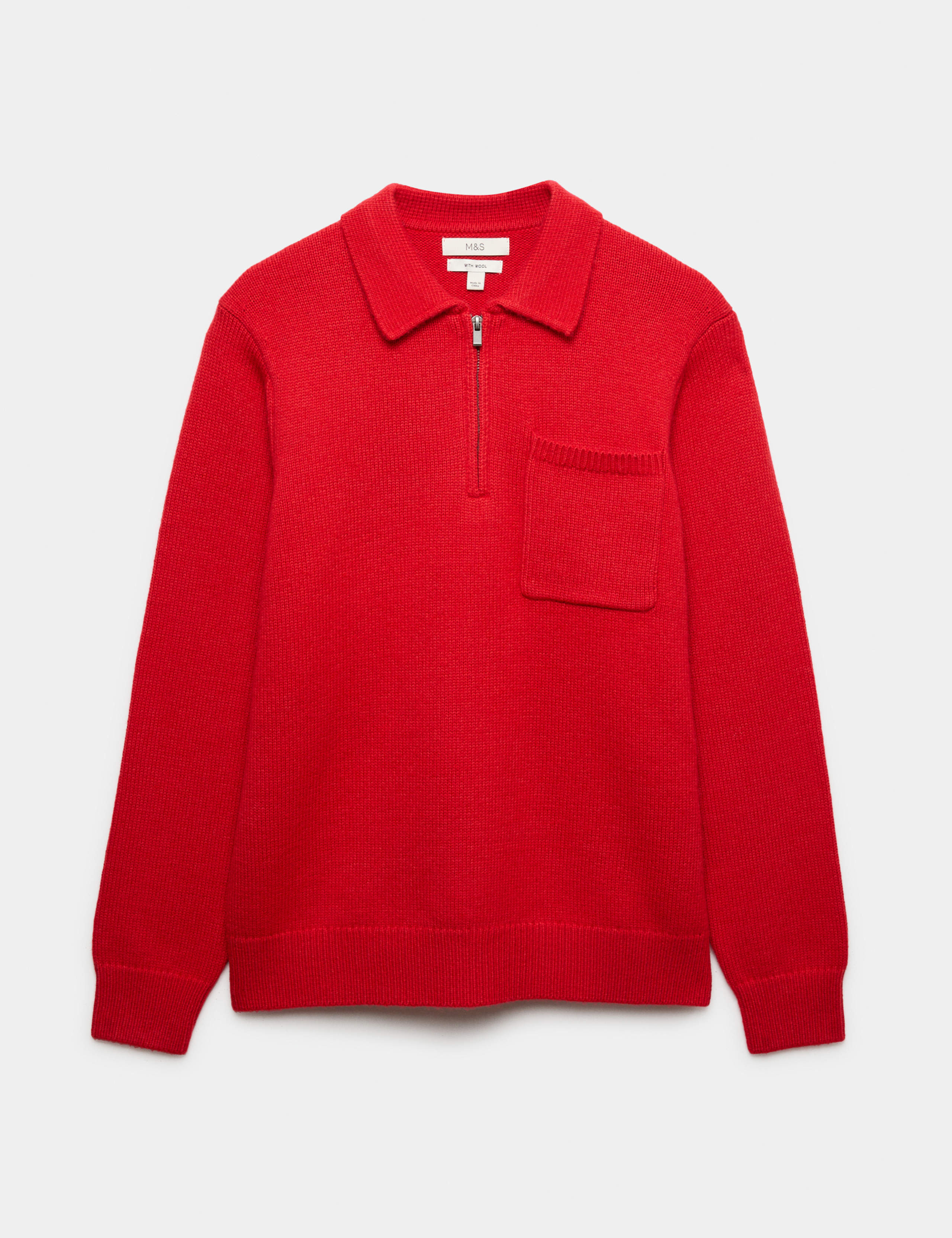 Quarter Zip Knitted Polo Shirt 2 of 7