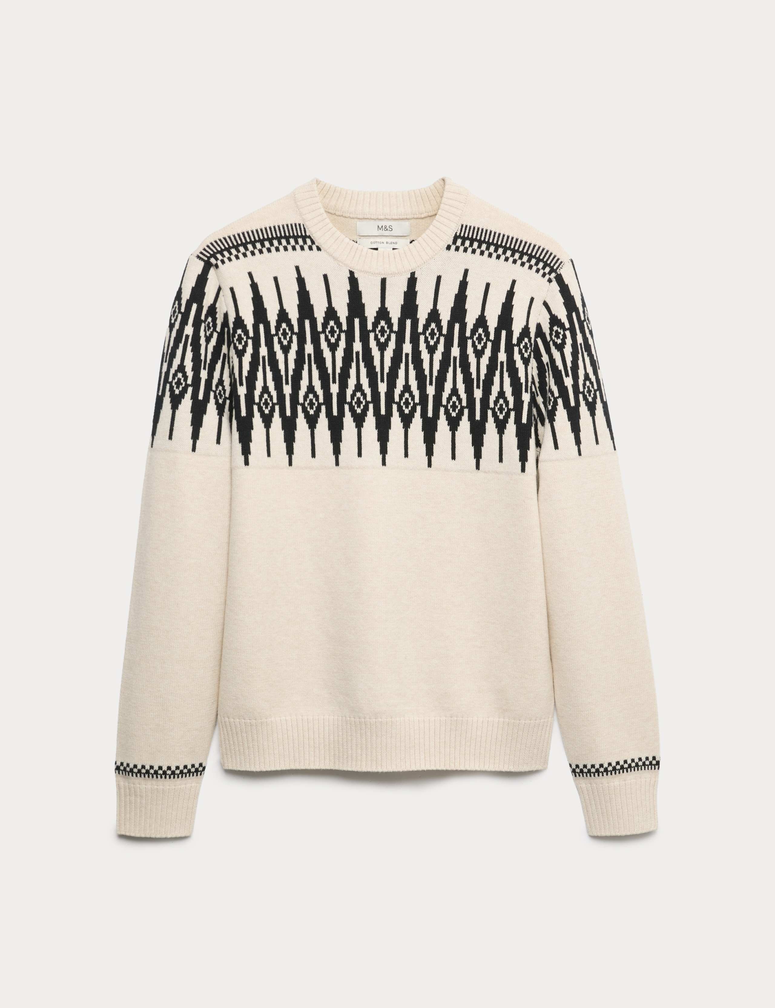 Cotton Blend Fair Isle Jumper 2 of 6