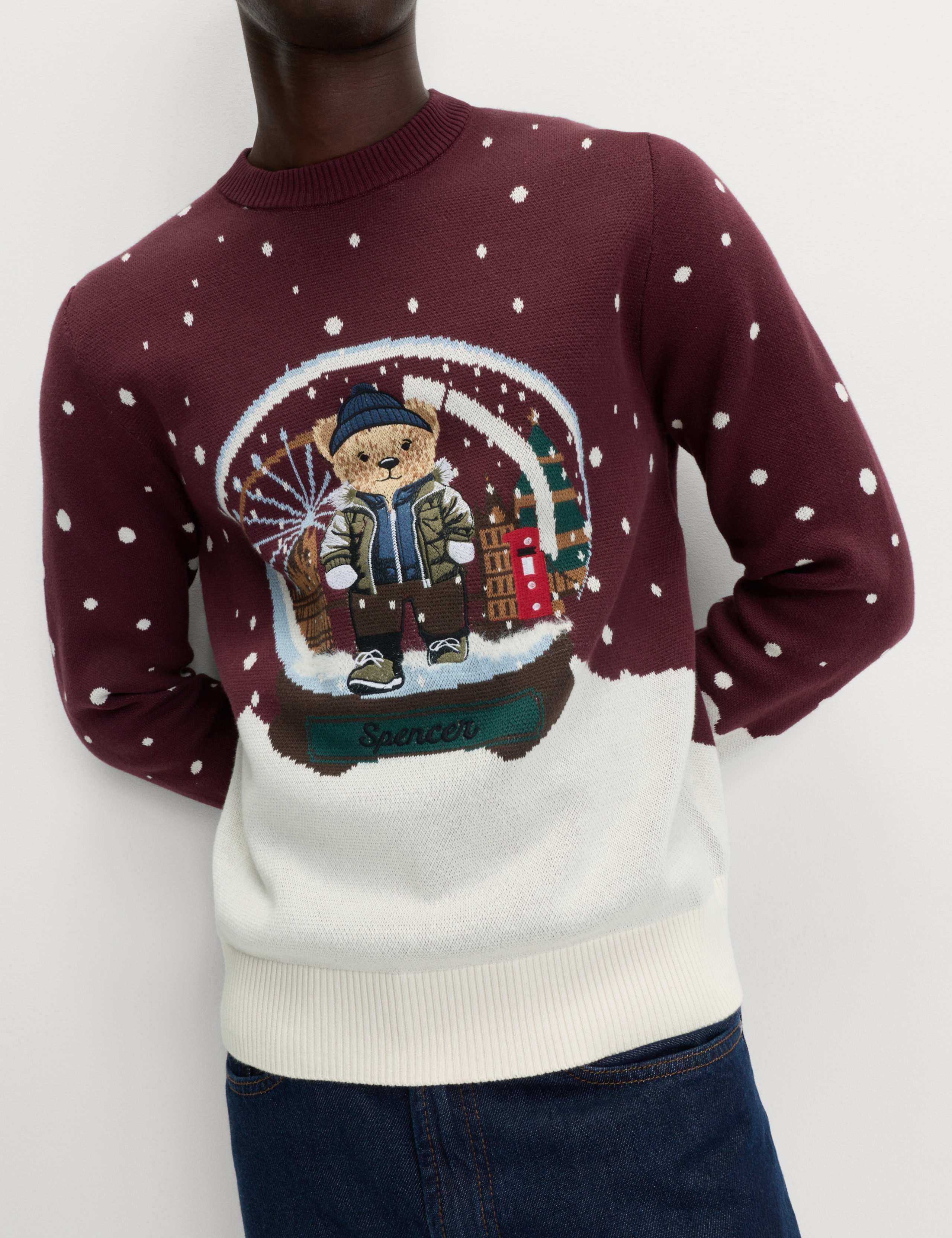 Pure Cotton Spencer Bear™ Snow Globe Jumper 3 of 4