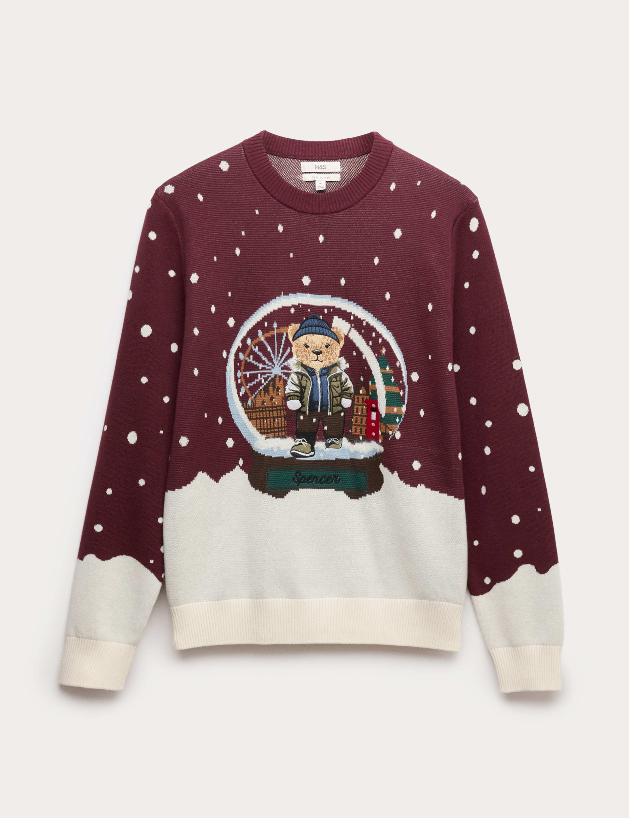 Pure Cotton Spencer Bear™ Snow Globe Jumper 2 of 4