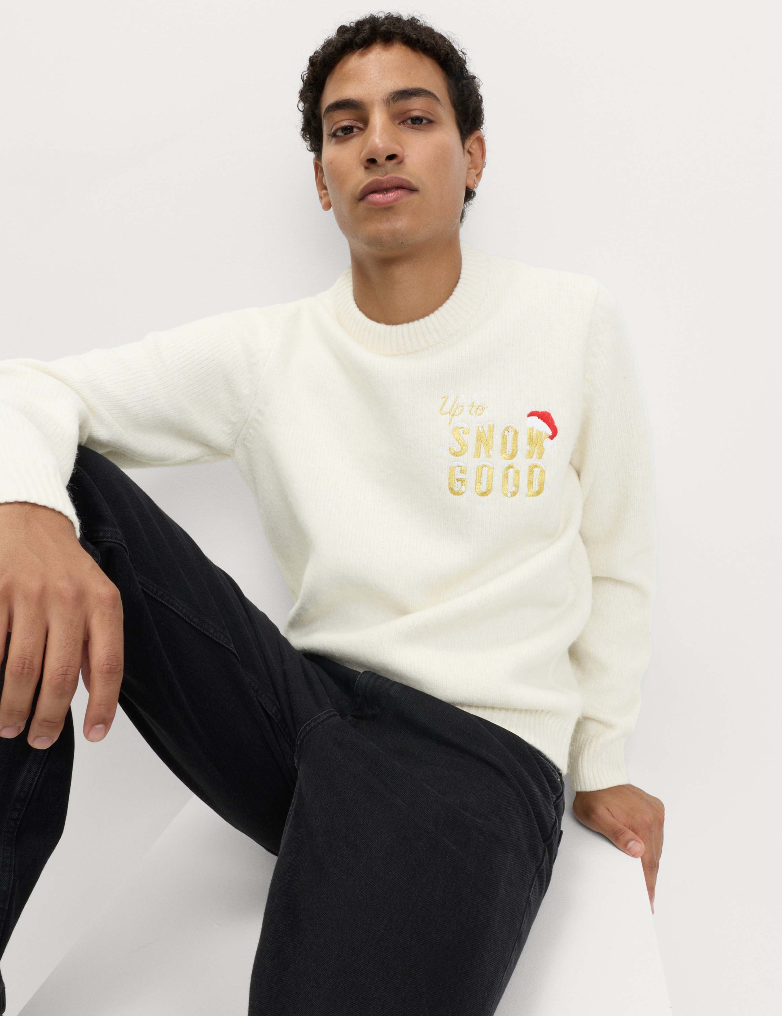 Up to Snow Good Christmas Jumper with Wool 2 of 4