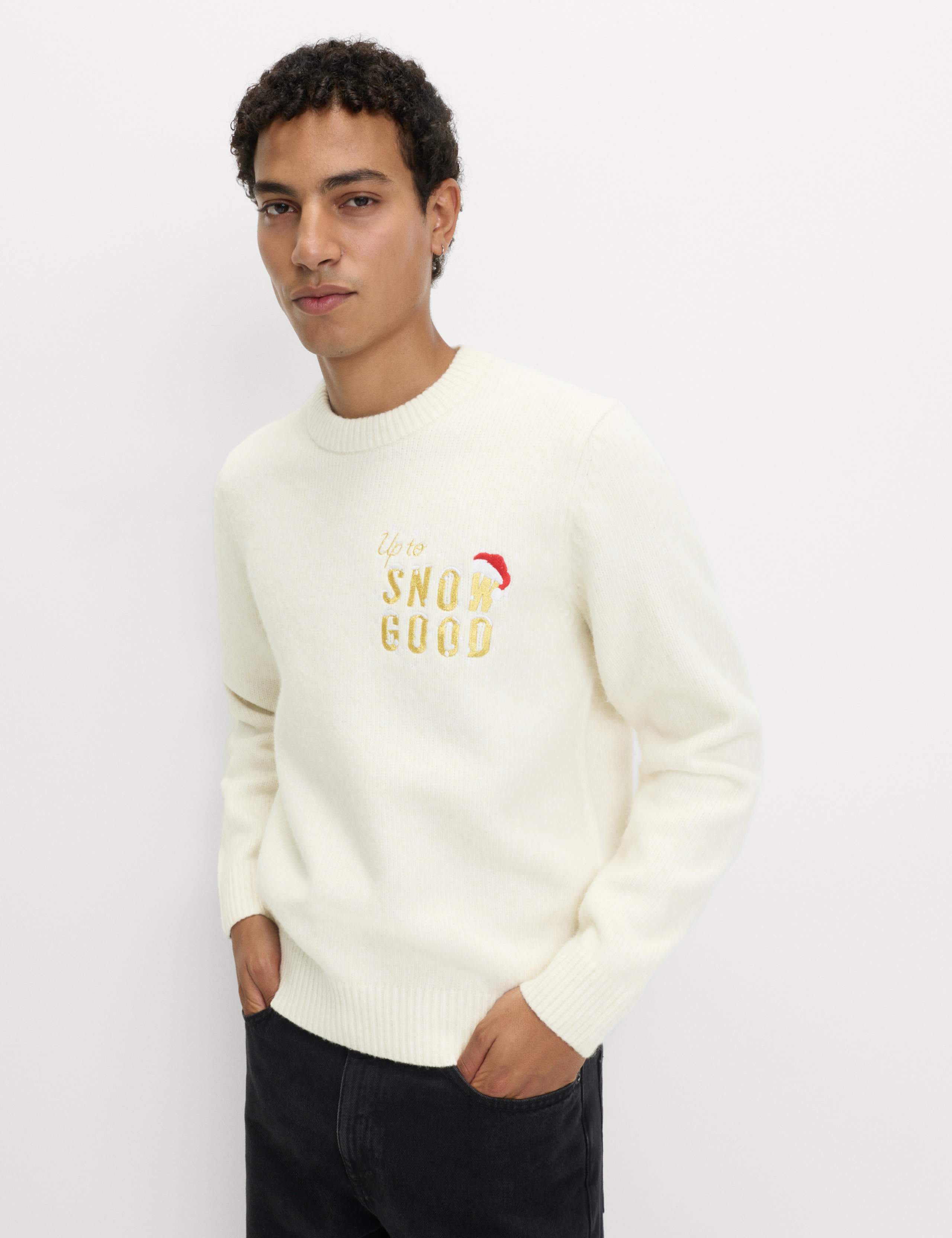 Up to Snow Good Christmas Jumper with Wool 3 of 4