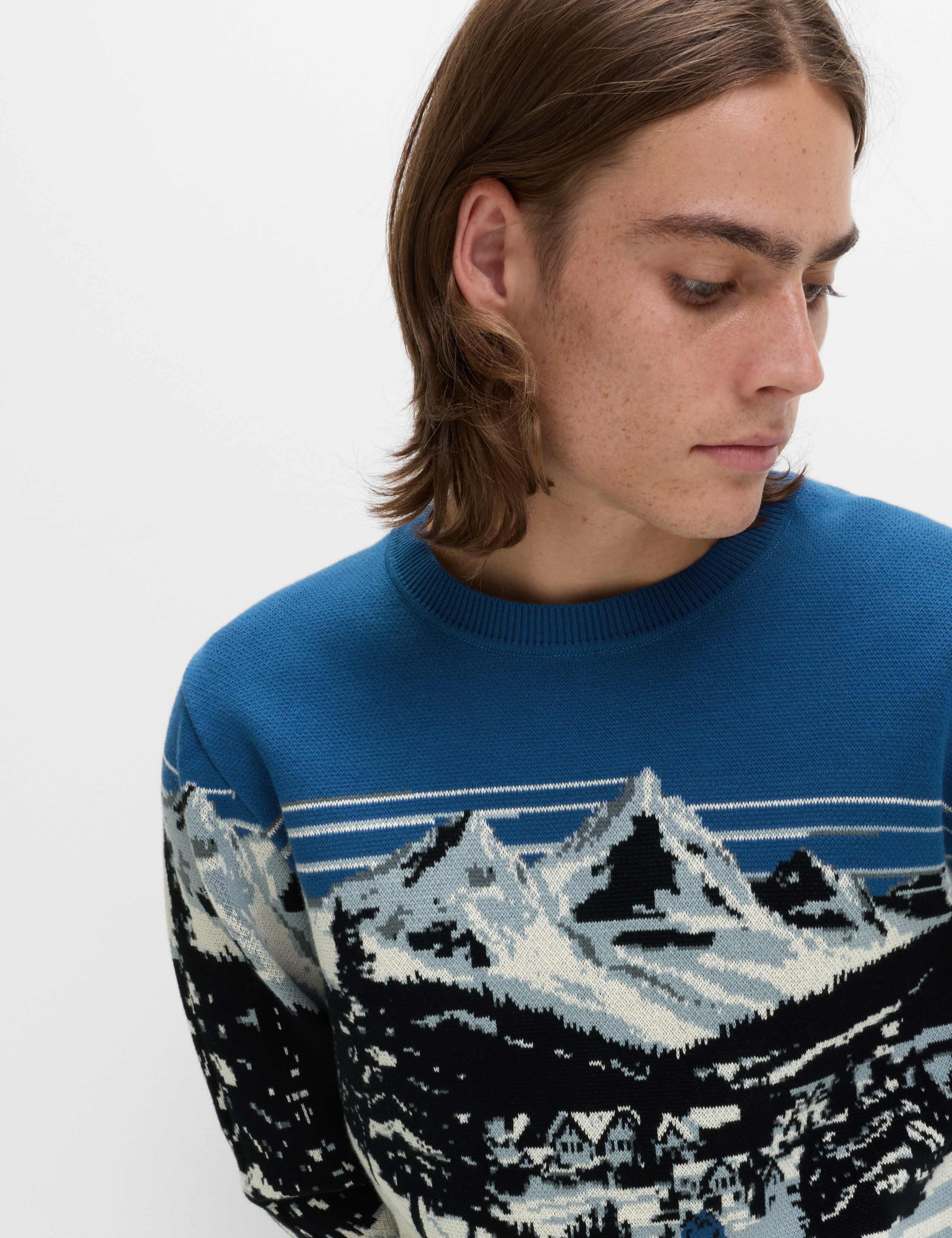 Pure Cotton Crew Neck Aspen Slogan Jumper 3 of 4