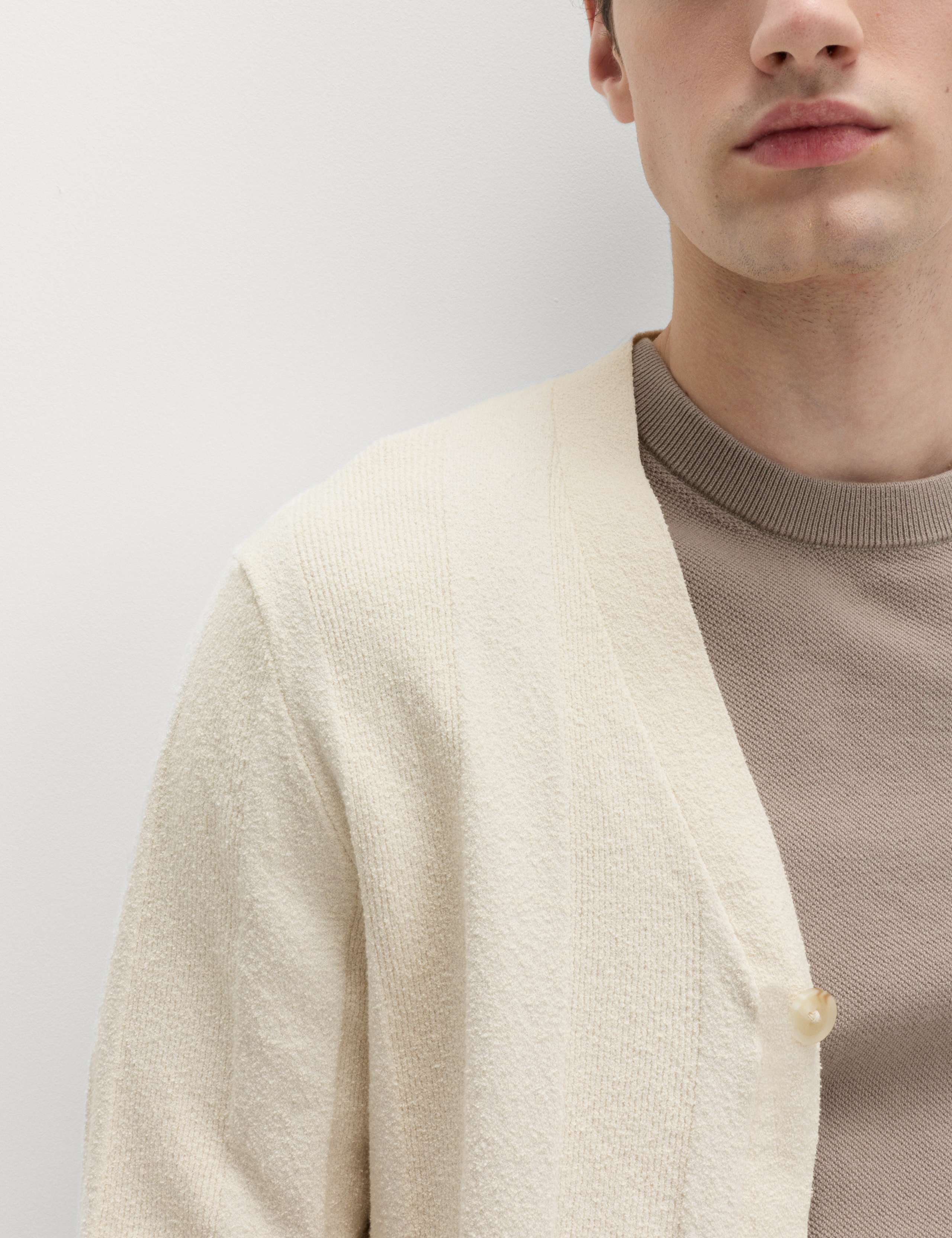 Cotton Rich Bouclé Knitted Cardigan 3 of 6