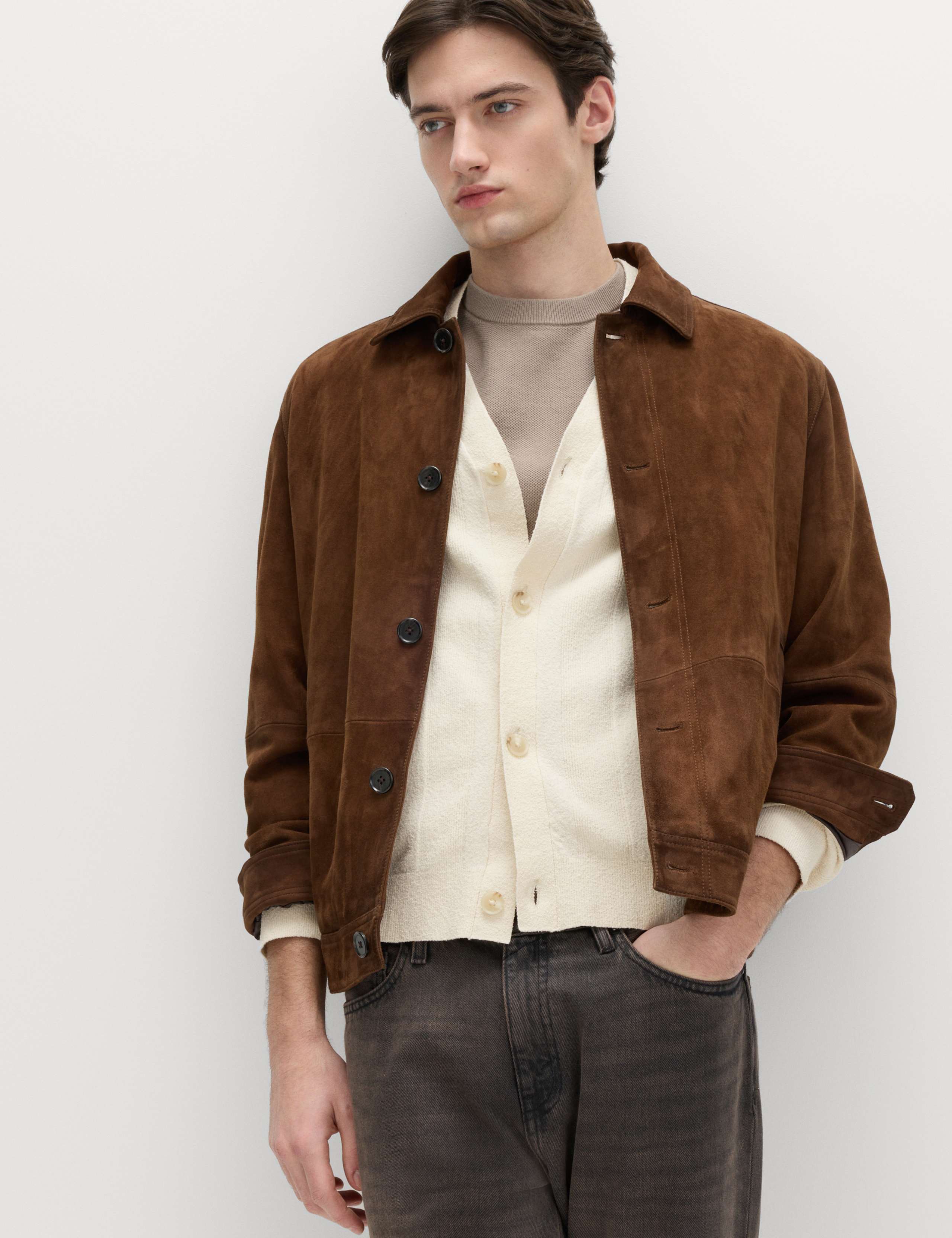 Cotton Rich Bouclé Knitted Cardigan 4 of 6