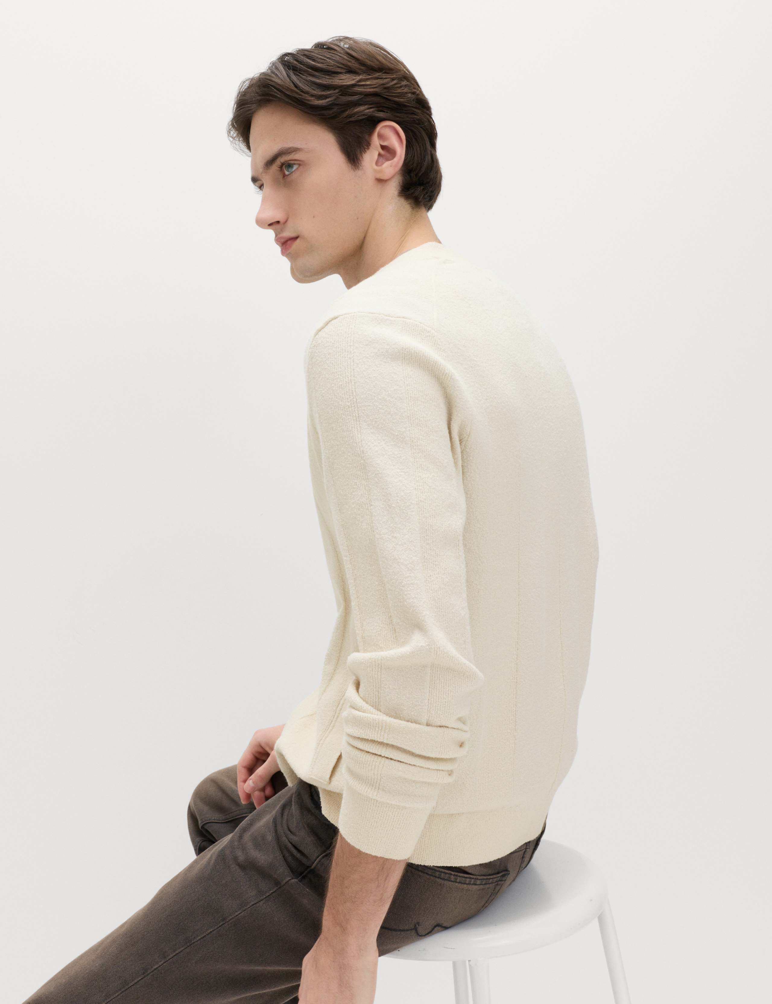 Cotton Rich Bouclé Knitted Cardigan 6 of 6