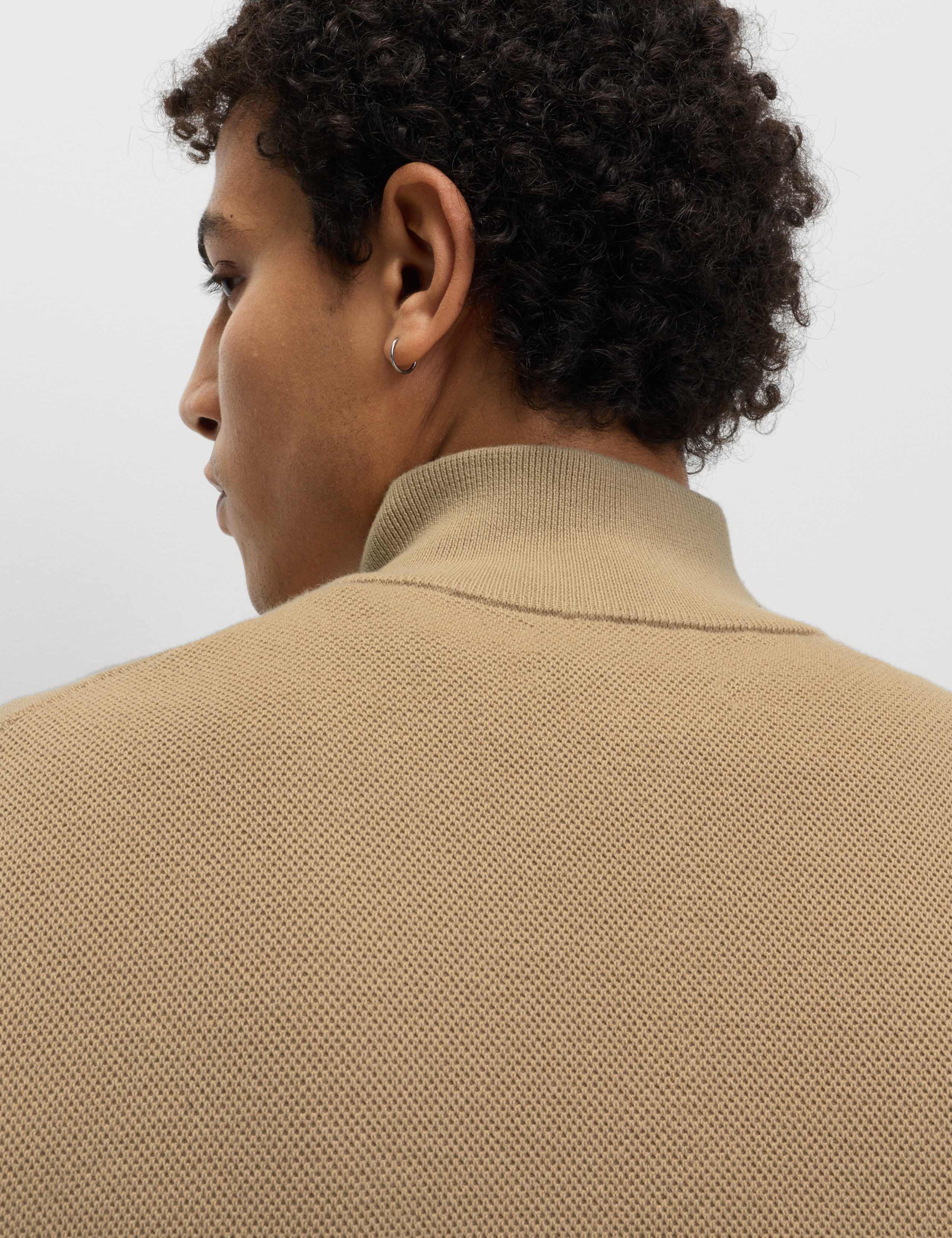 Cotton Rich Textured Half Zip Jumper 6 of 6