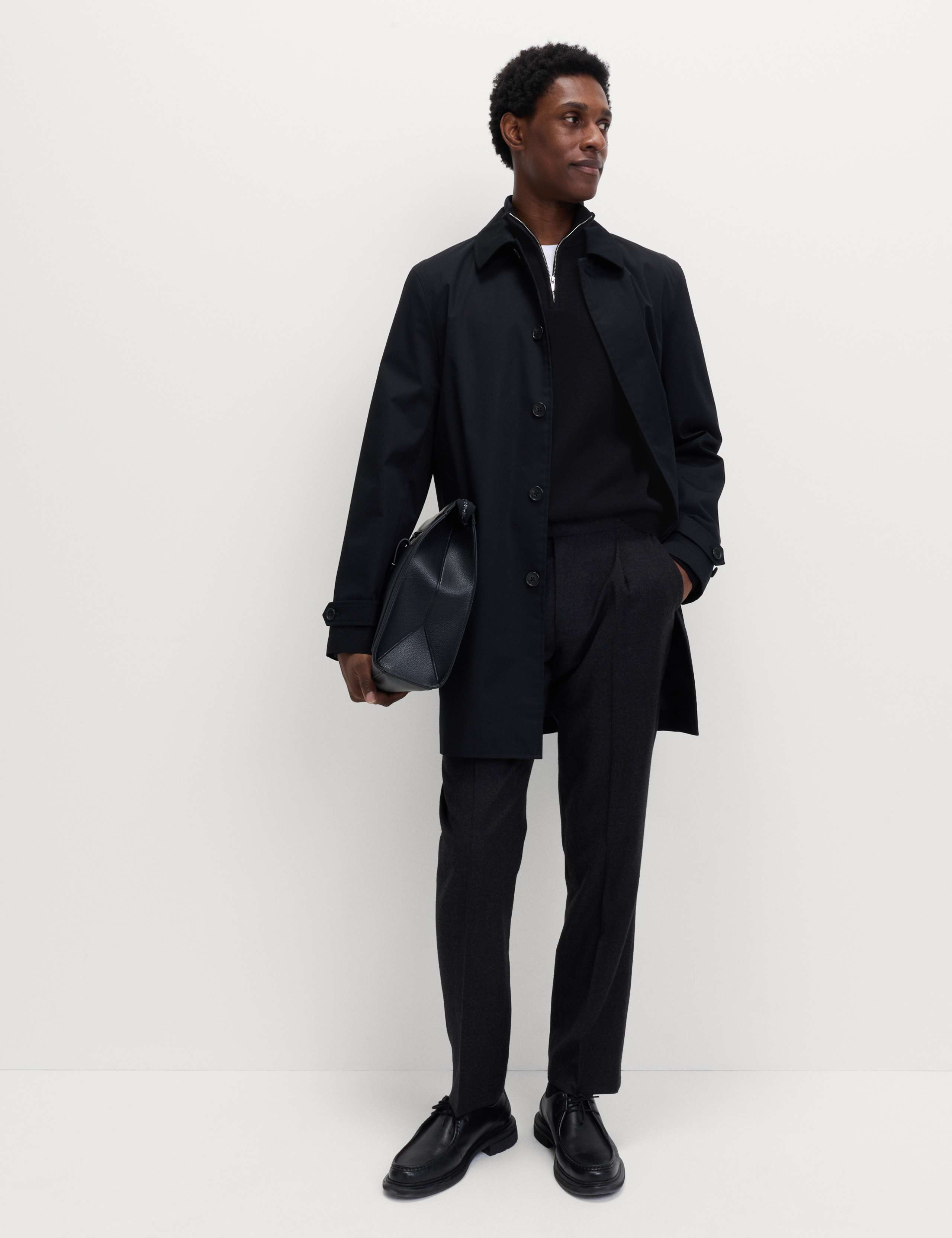 Cotton Rich Textured Half Zip Jumper 3 of 5