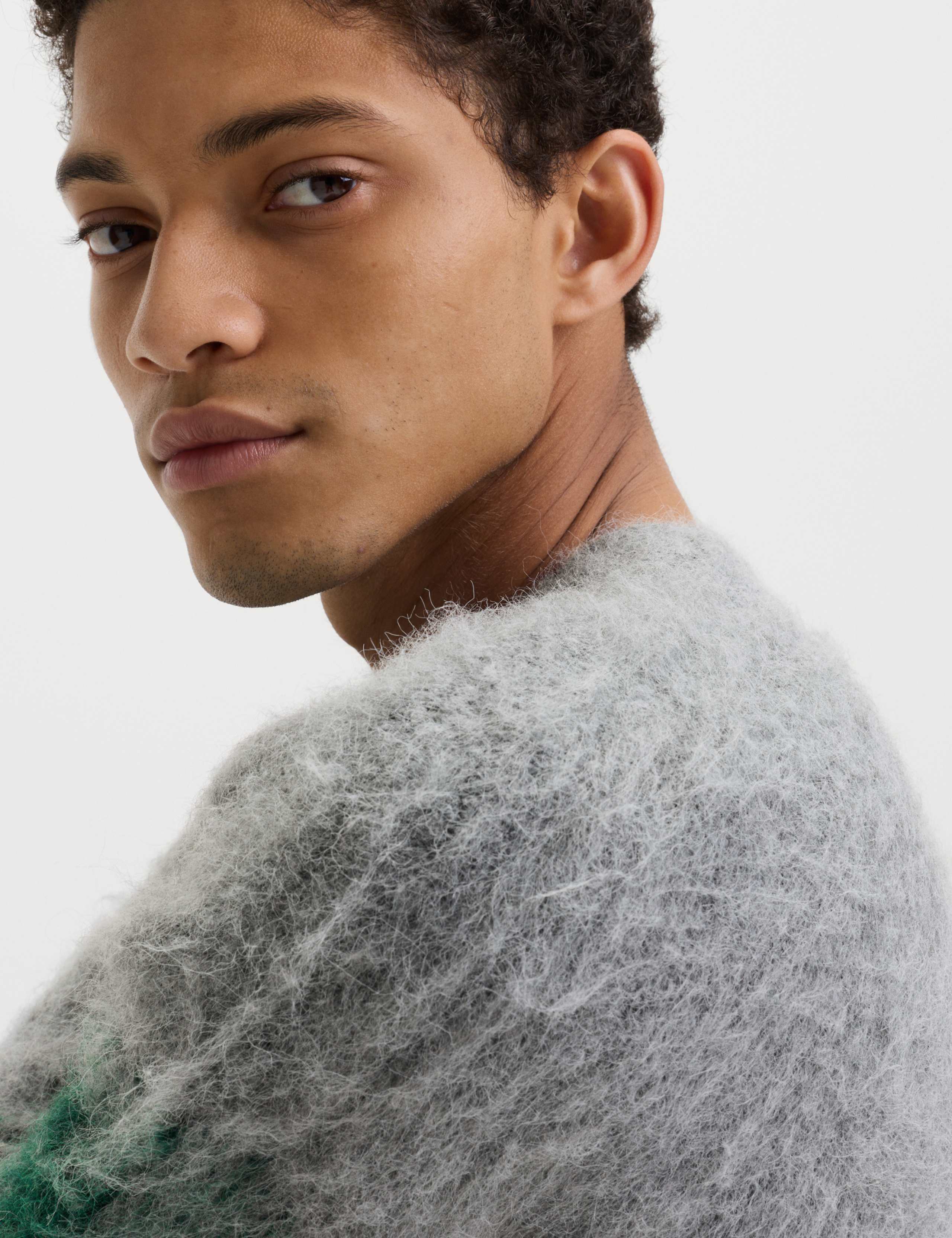 Hazy Knit Striped V-Neck Cardigan 3 of 7