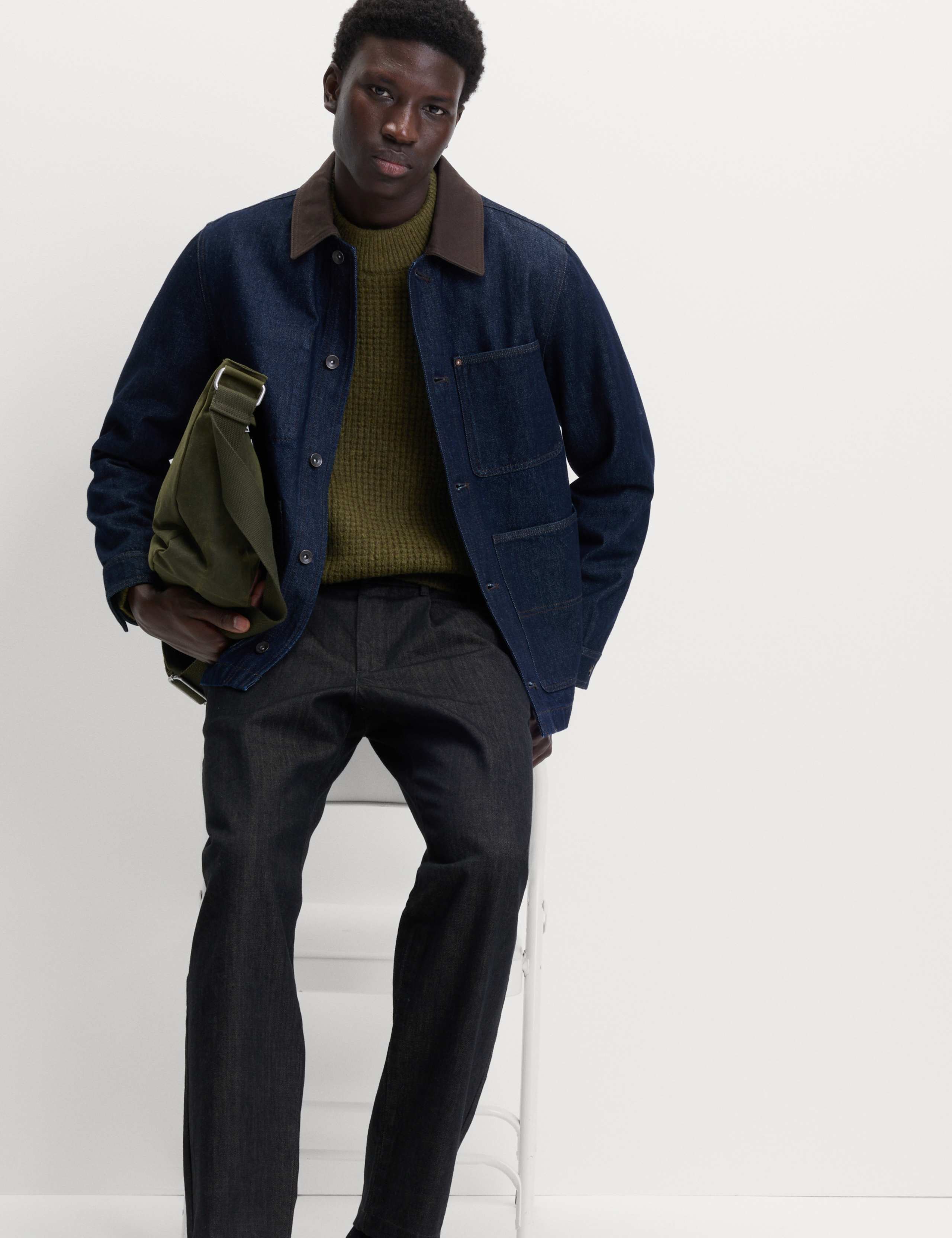 Waffle Knit High Neck Jumper with Wool 4 of 6