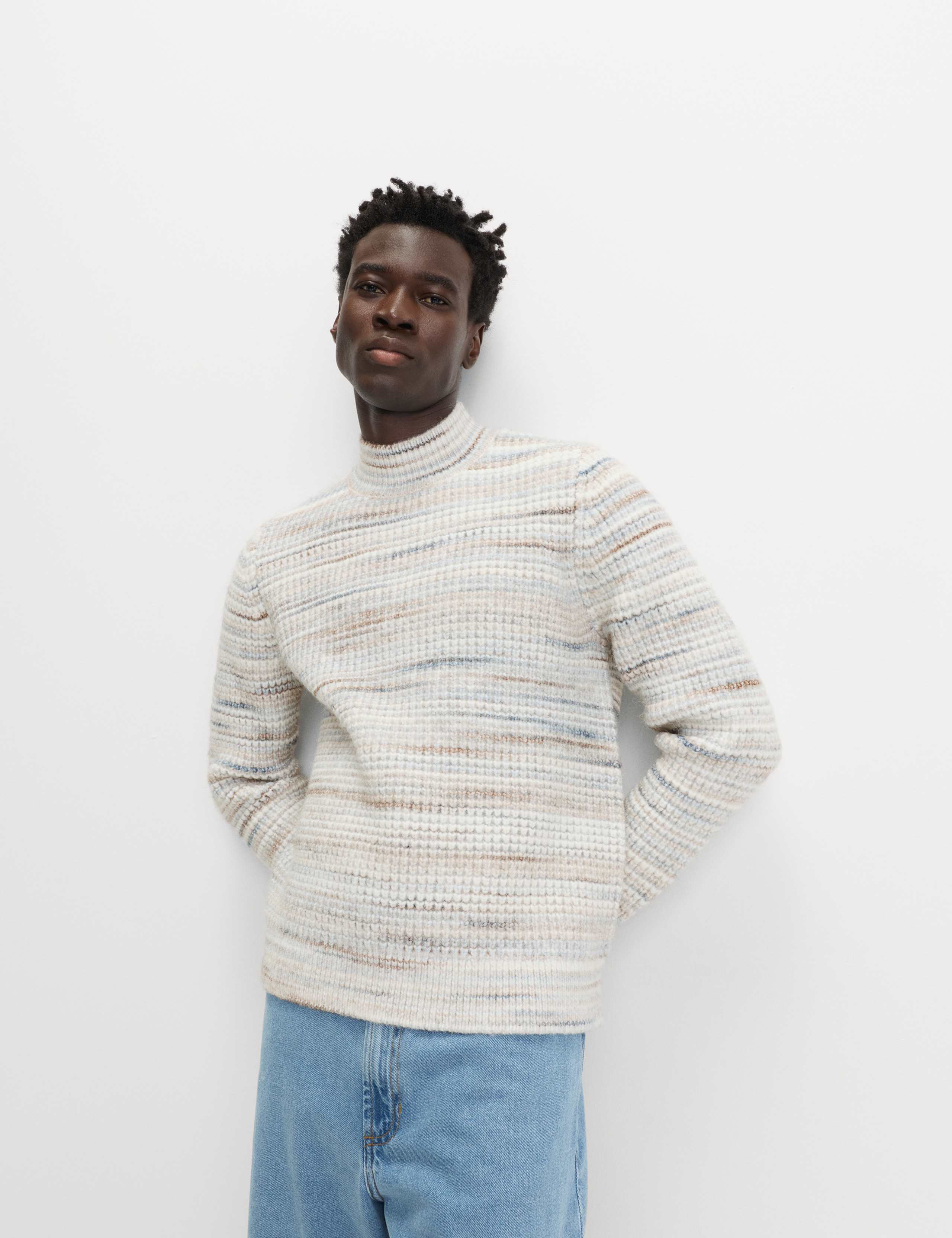 Space Dyed High Neck Jumper 3 of 5