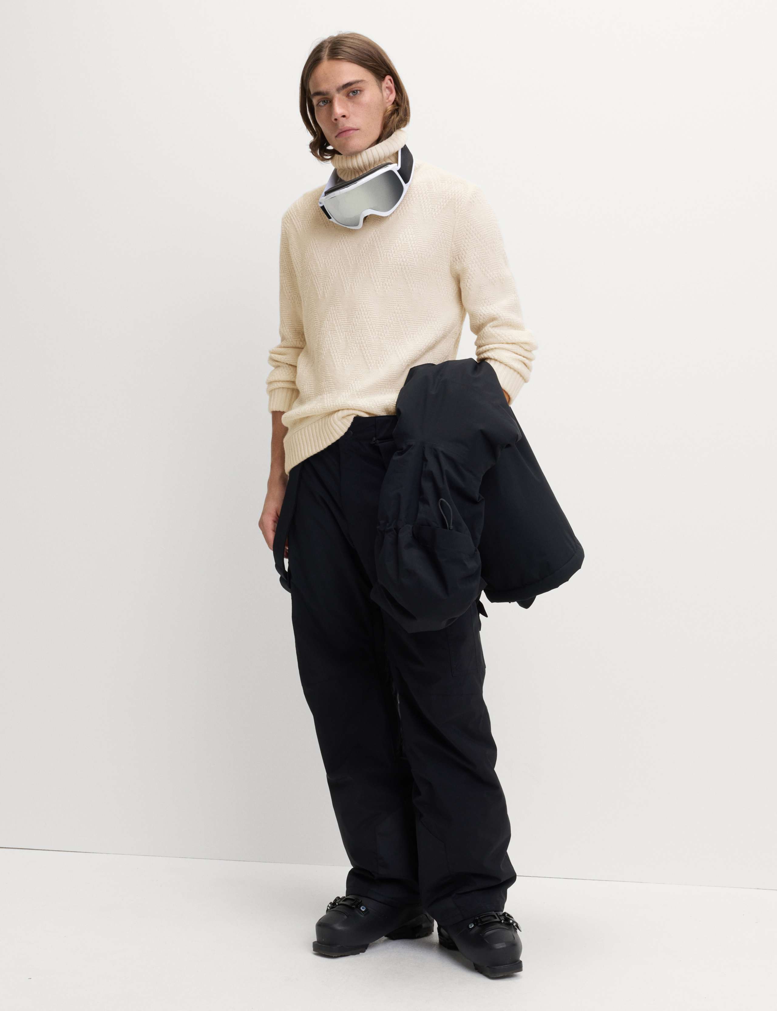 Wool Blend Textured Stitch Roll Neck Jumper 3 of 5