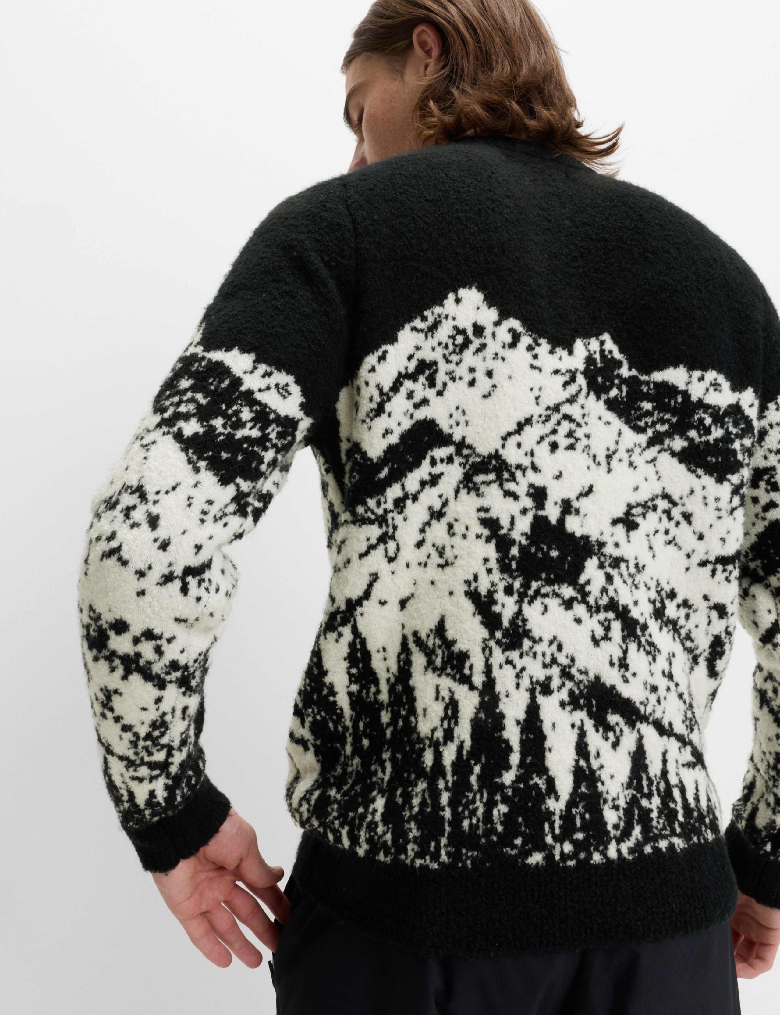 Merino Wool Rich Boucle Mountain Scene Jumper 5 of 6