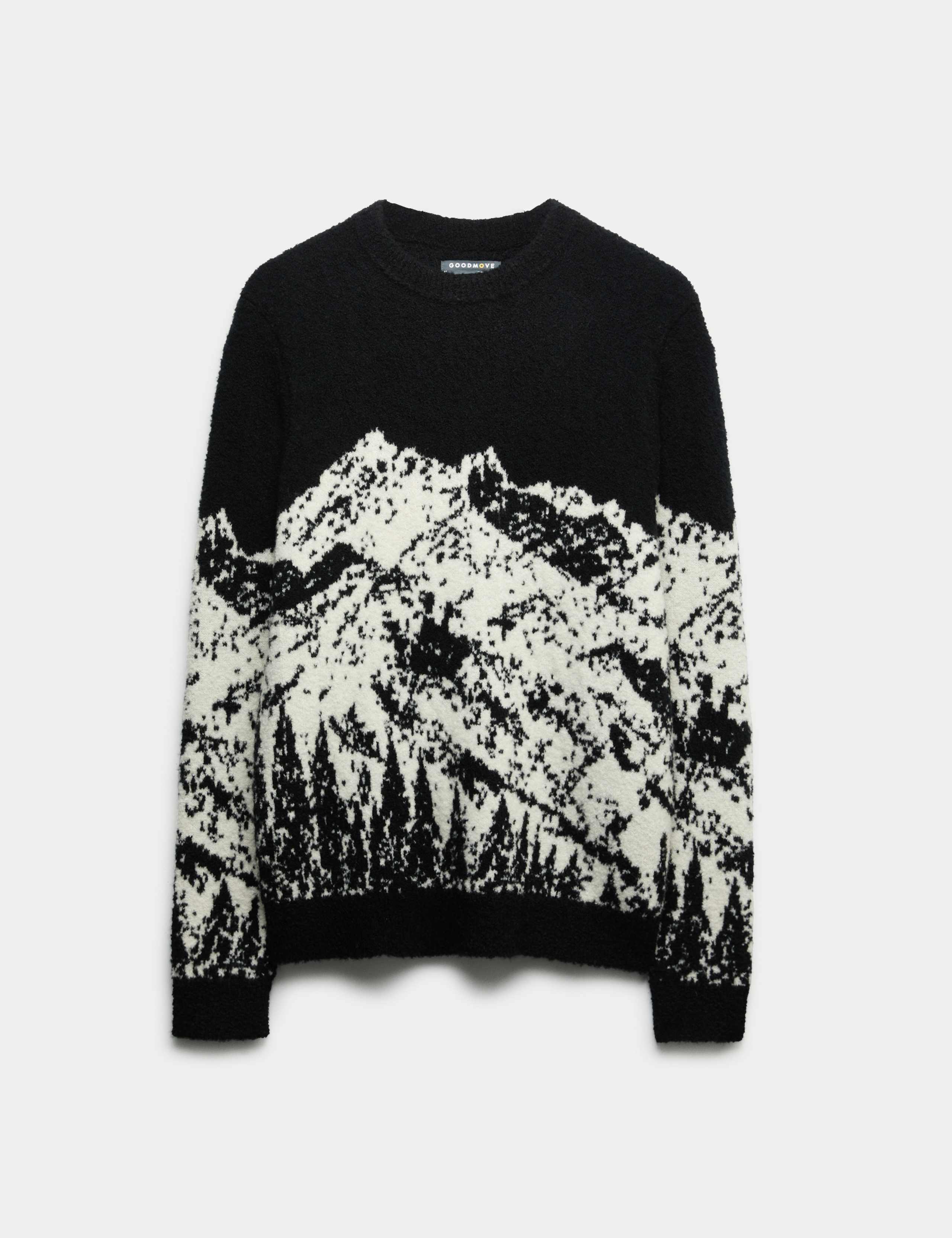 Merino Wool Rich Boucle Mountain Scene Jumper 2 of 6