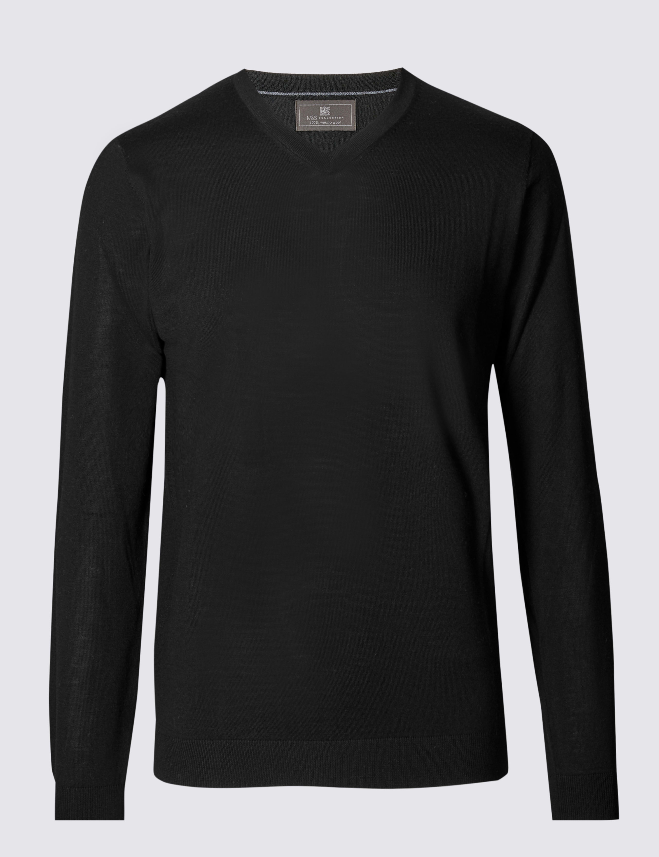 Pure Extra Fine Merino V-Neck Jumper 2 of 4