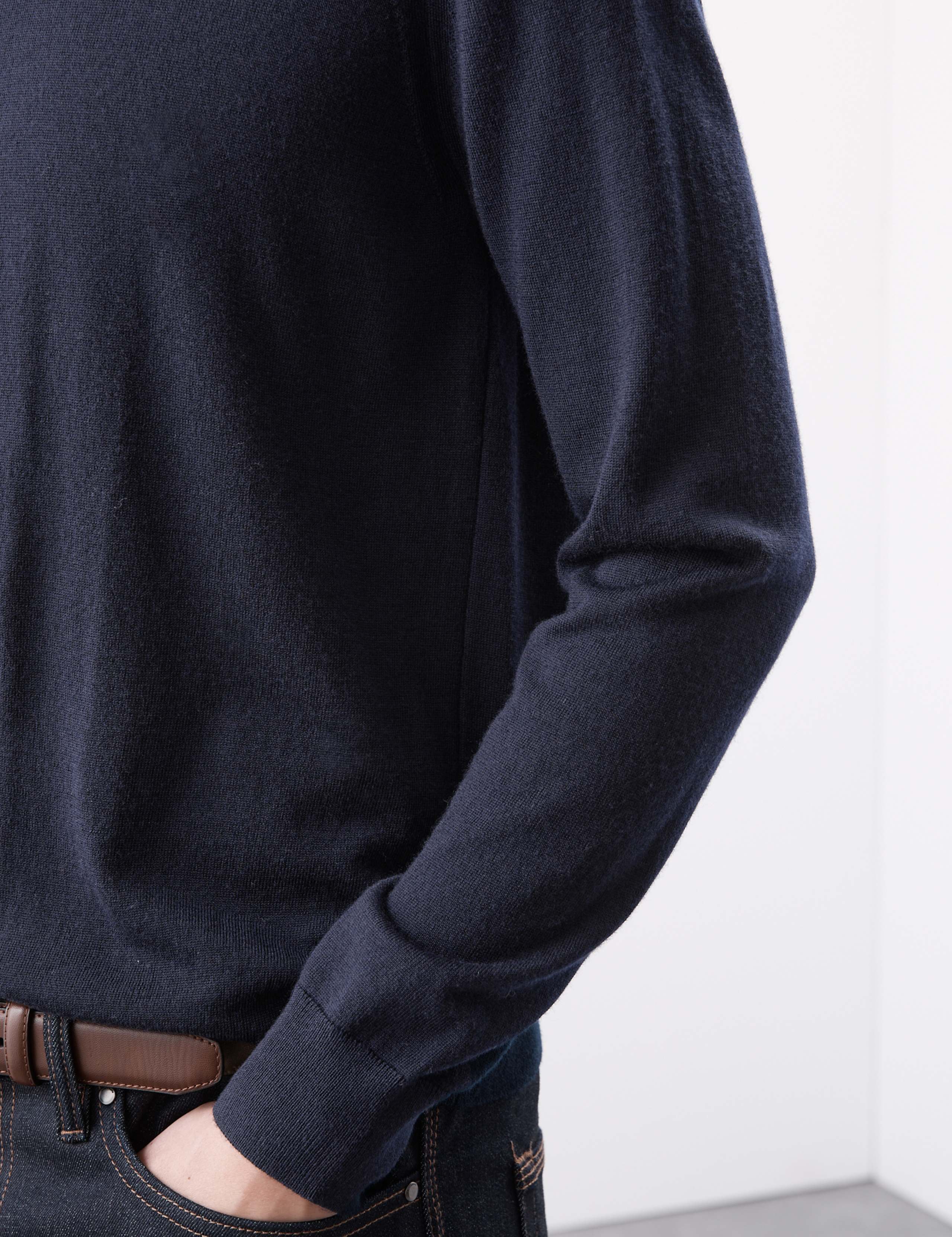 Pure Extra Fine Merino Wool Crew Neck Jumper 6 of 7